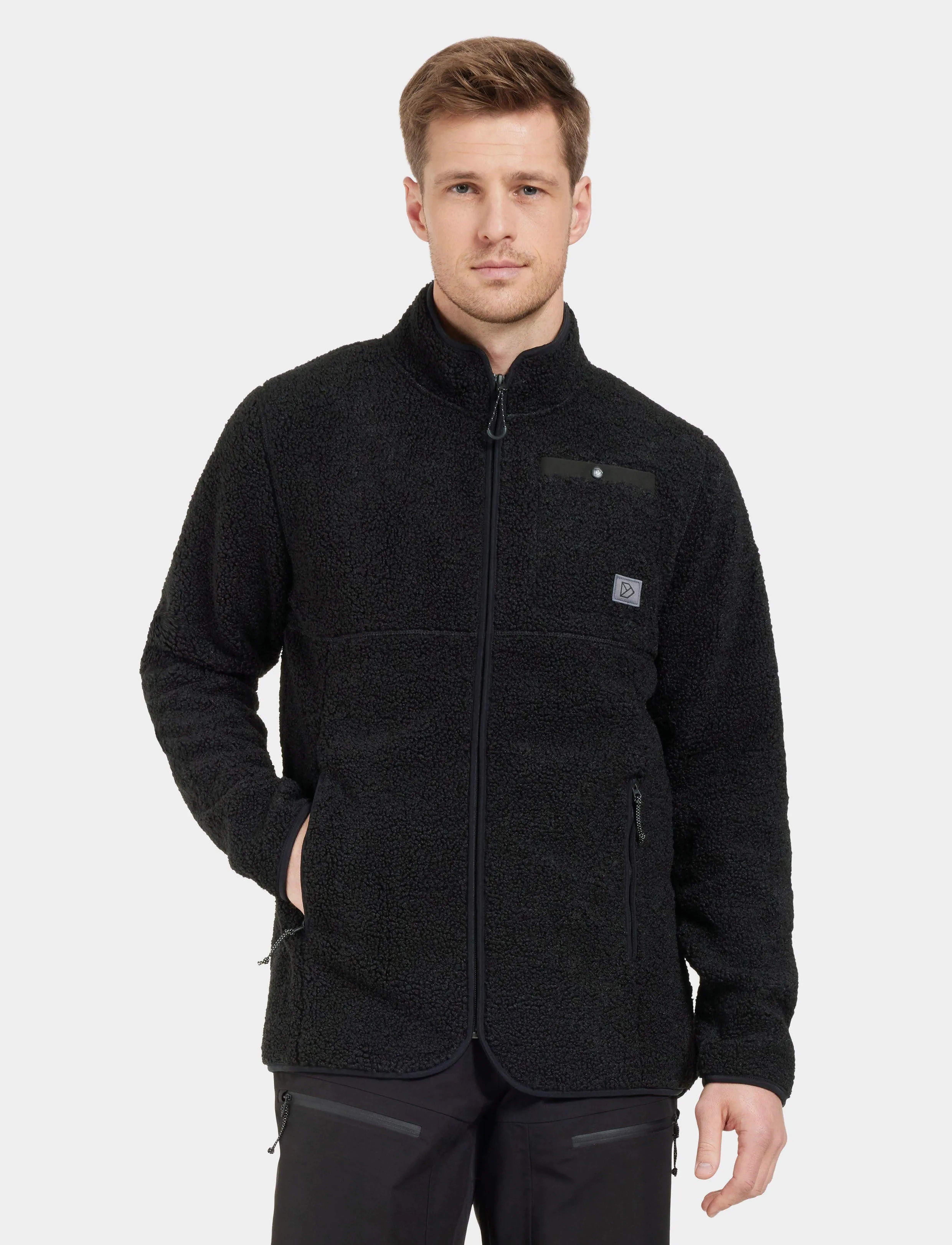 Didriksons Phoenix Full-Zip, Mænd, Fuld Lynlås Fleecejakke, Sort, Str: L