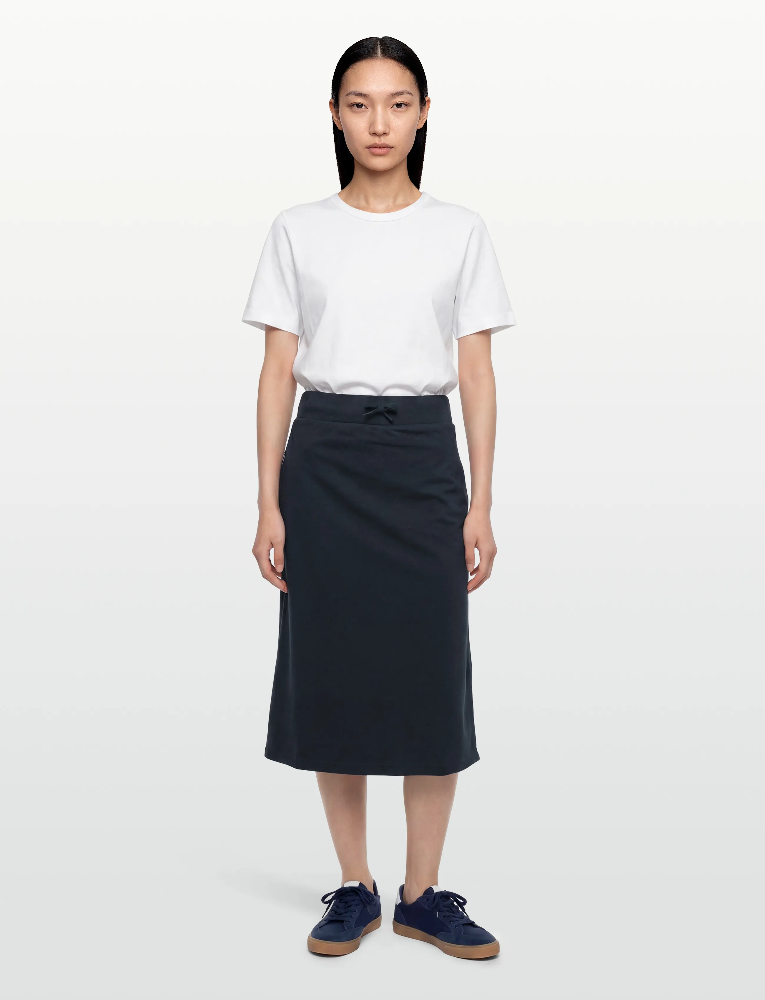 Didriksons - RESÖ WNS SKIRT - midi nederdele - navy - 0