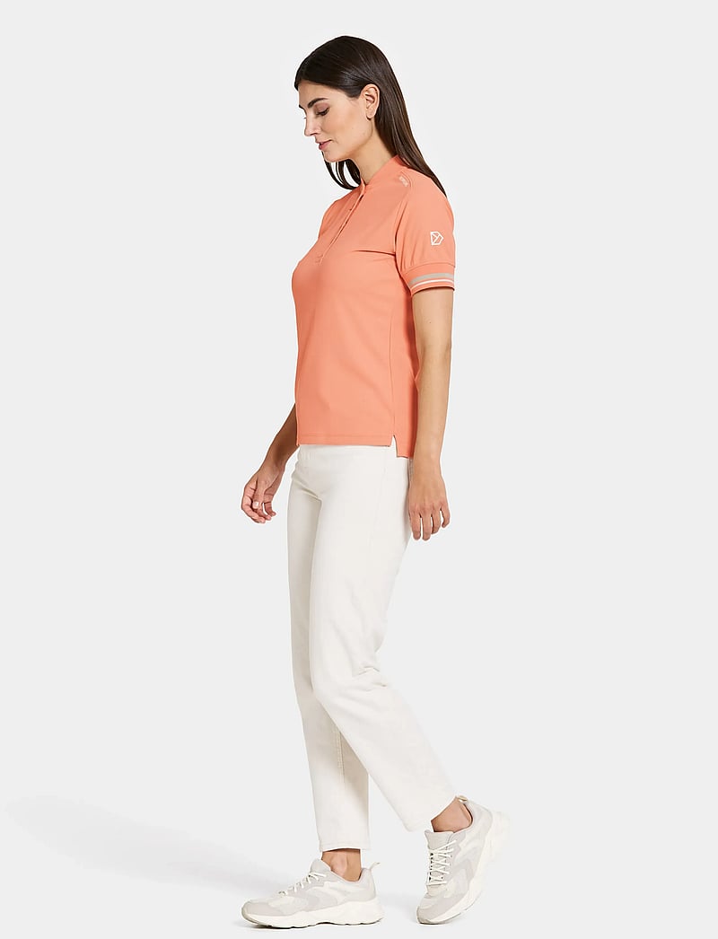 Didriksons - PATTY WNS POLO - t-shirts - clay pink - 4