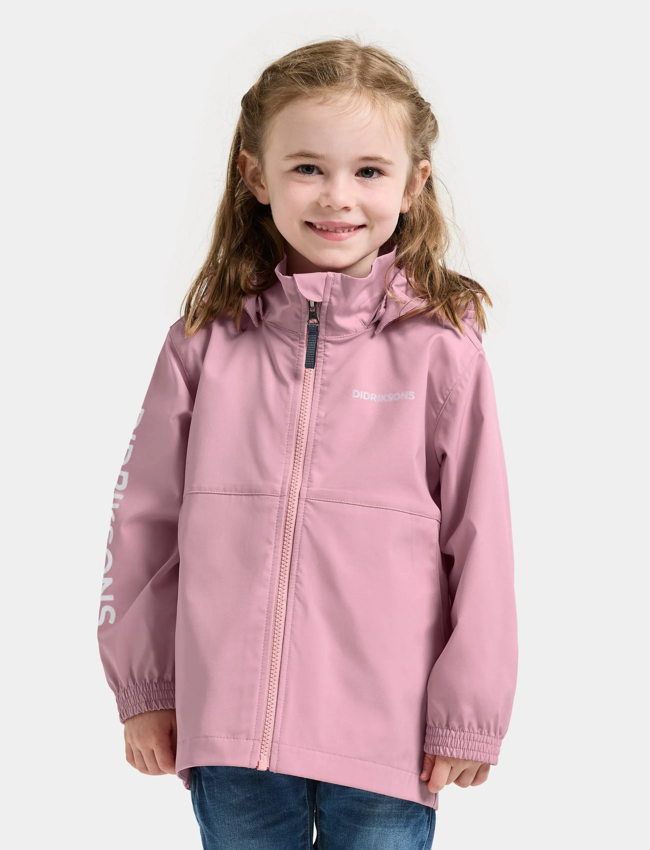 Didriksons Hallon Kids Jkt, Børn, Børne Hættejakke, Pink, Str: 98