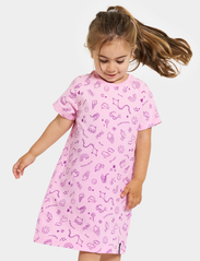 Didriksons - SMULTRON K DRESS - short-sleeved casual dresses - doodle orchid pink - 1