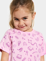 Didriksons - SMULTRON K DRESS - short-sleeved casual dresses - doodle orchid pink - 4