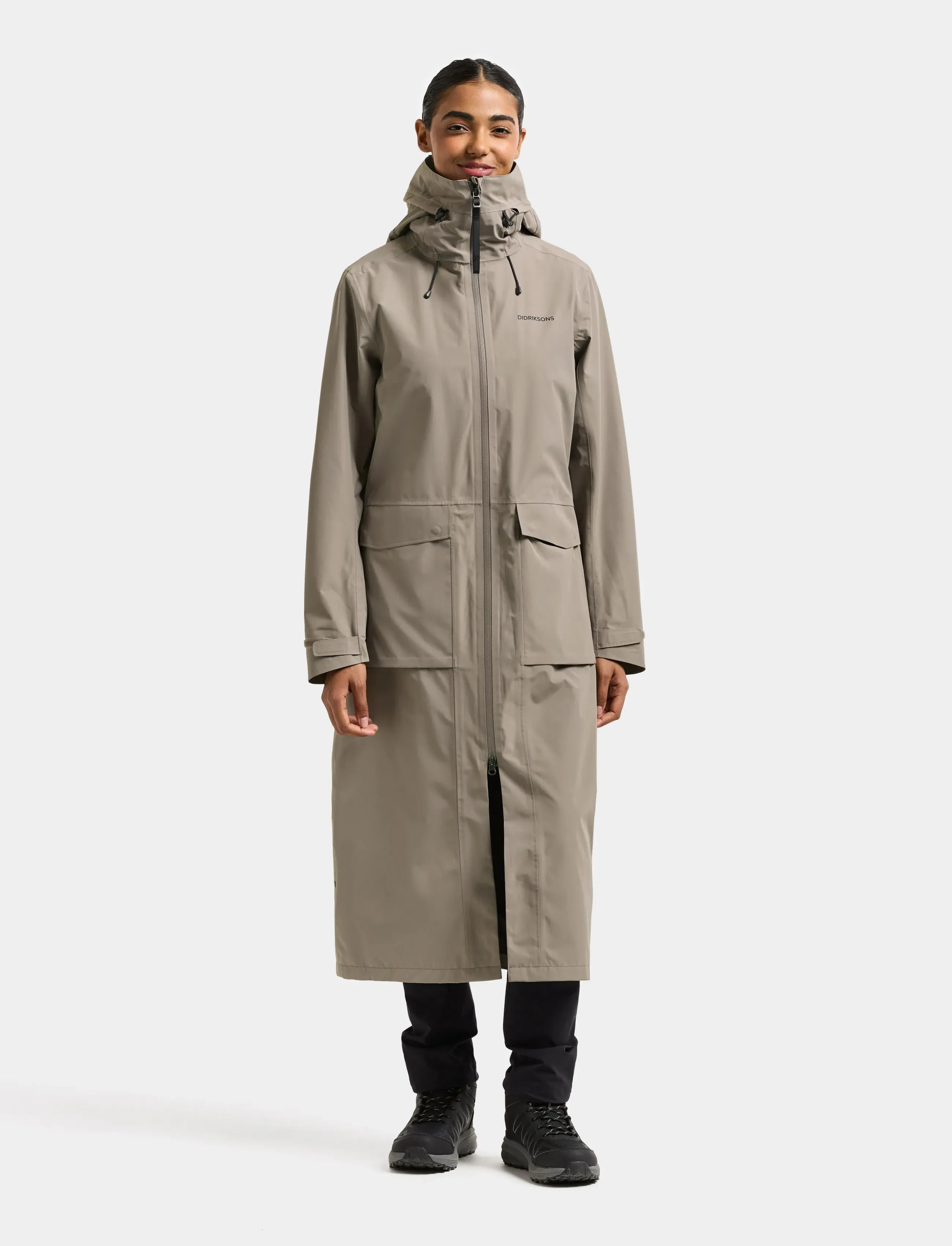Didriksons - Nadja Parka Long - ytterkläder - ash brown - 3