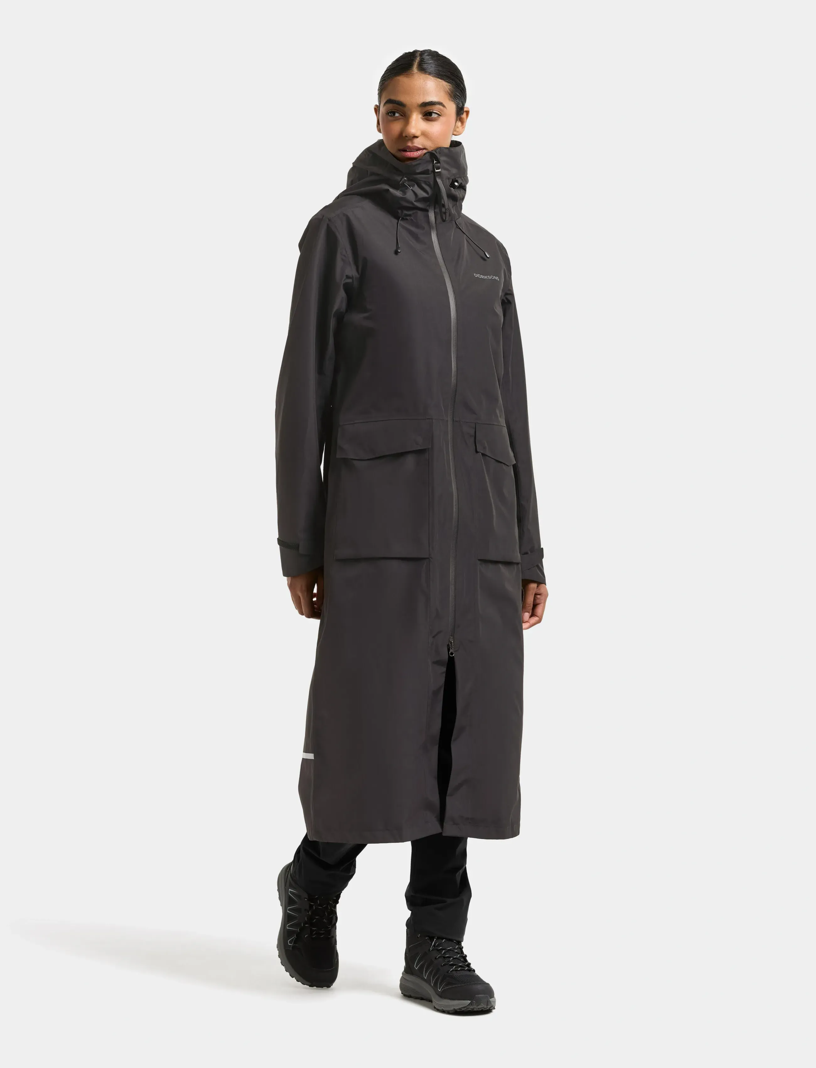 Didriksons - Nadja Parka Long - regnjakker - black - 3
