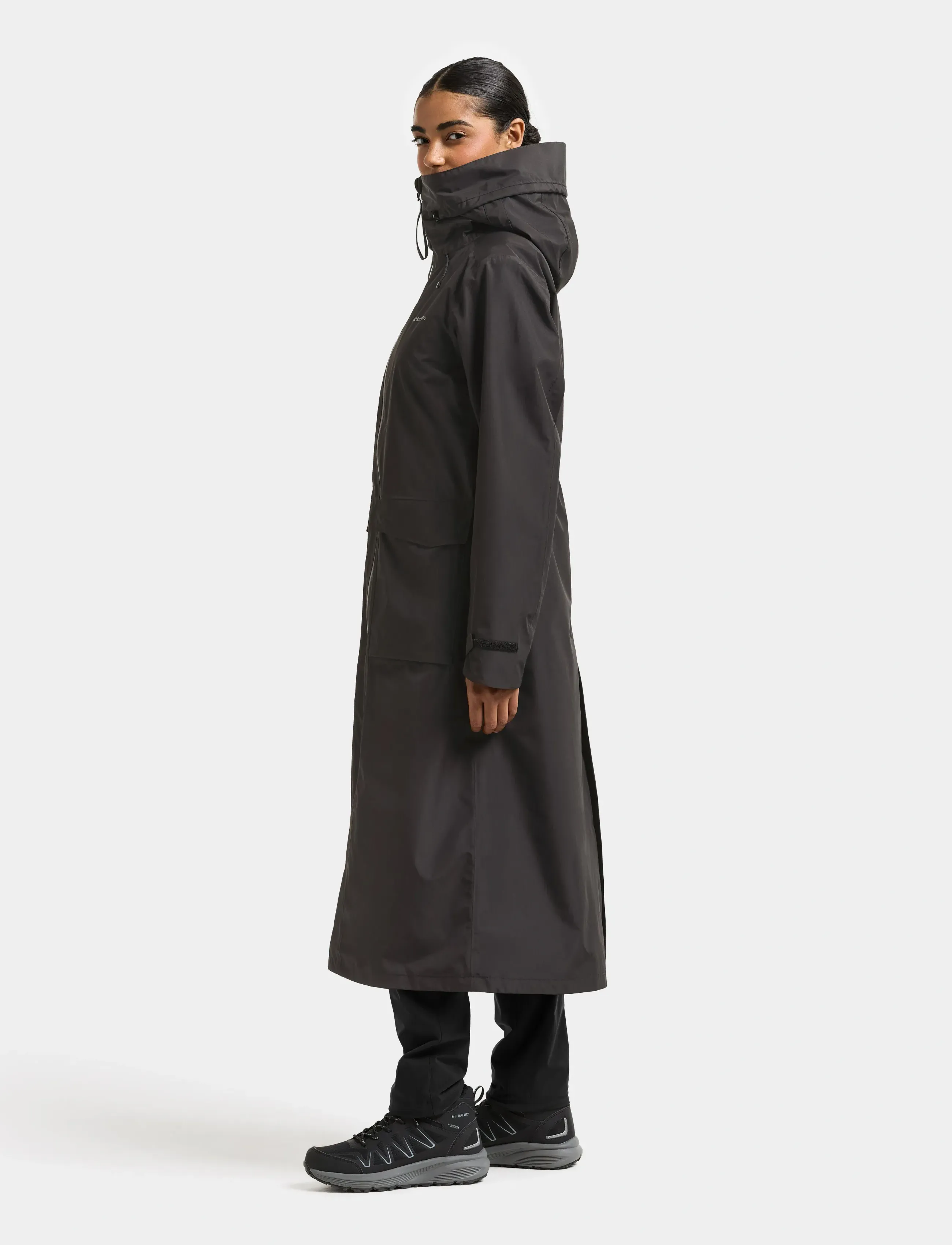 Didriksons - Nadja Parka Long - regnjakker - black - 5