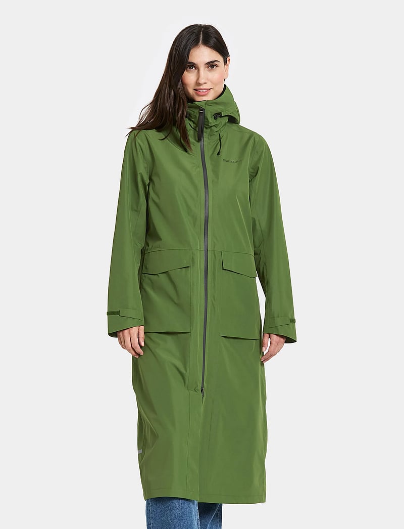 Didriksons - Nadja Parka Long - Õueriided - velvet green - 0