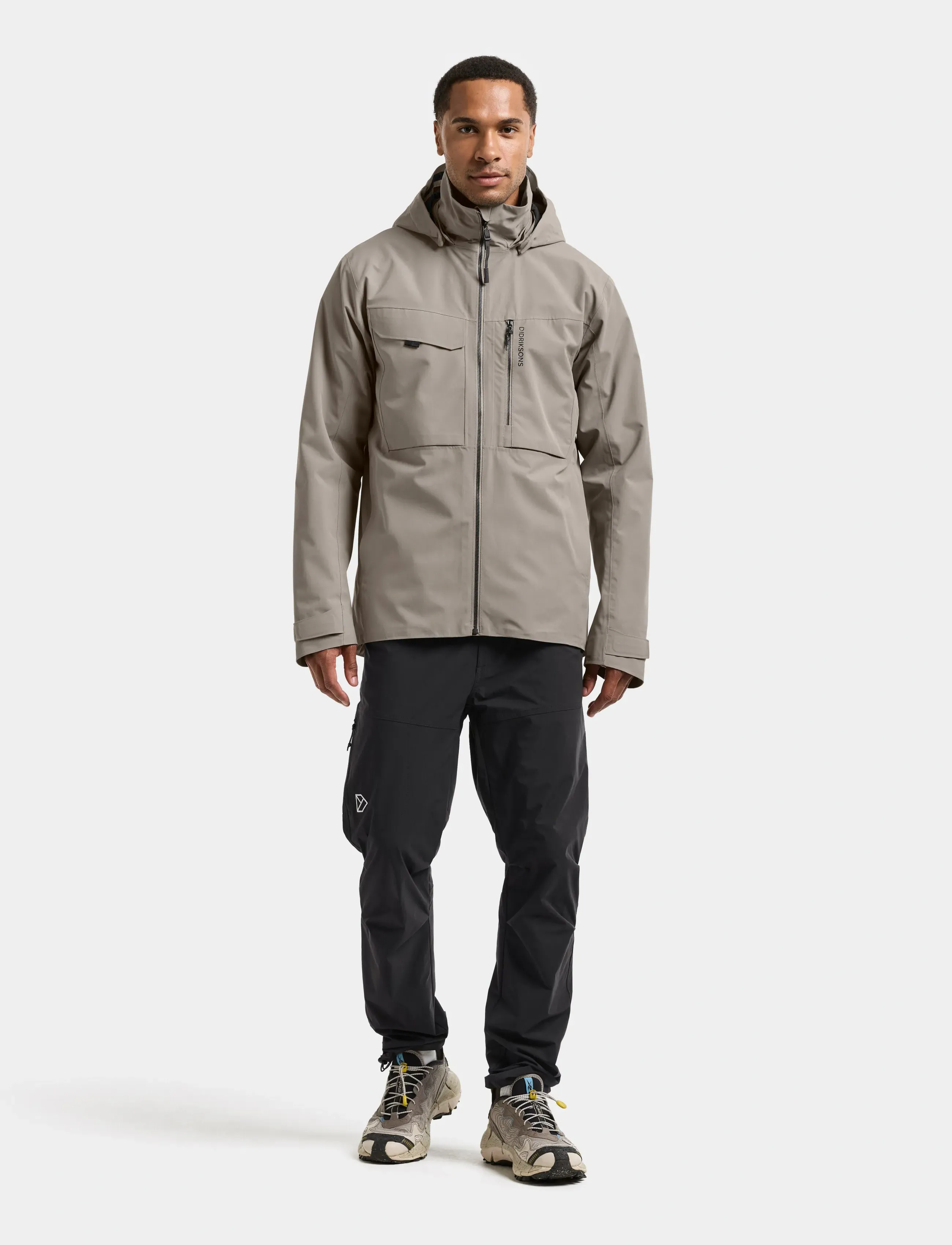 Didriksons - Aston Jacket - frilufts- & regnjakker - ash brown - 3