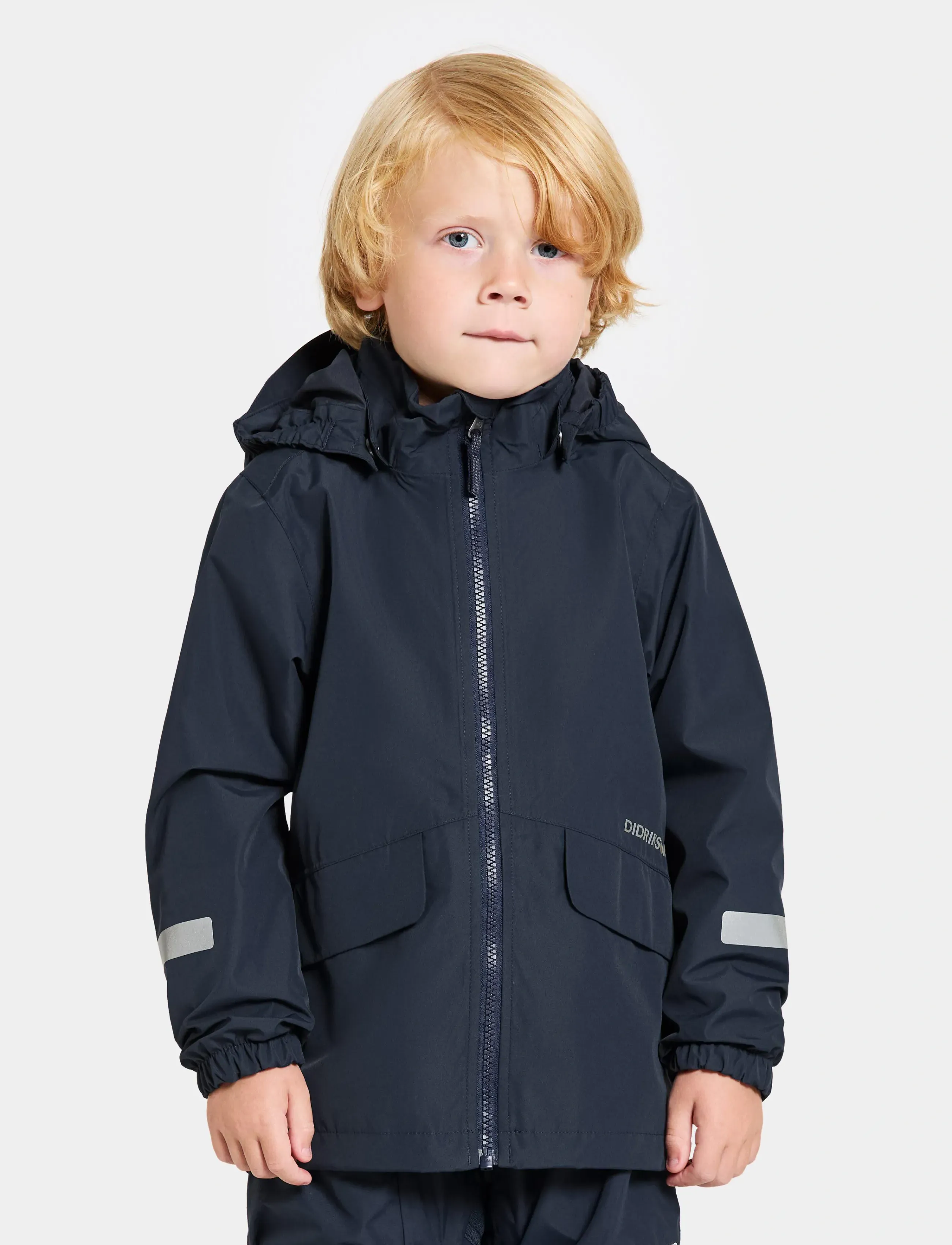 Didriksons Norma Kids Jkt 3, Børn, Børne Hættejakke, Navy, Str: 98