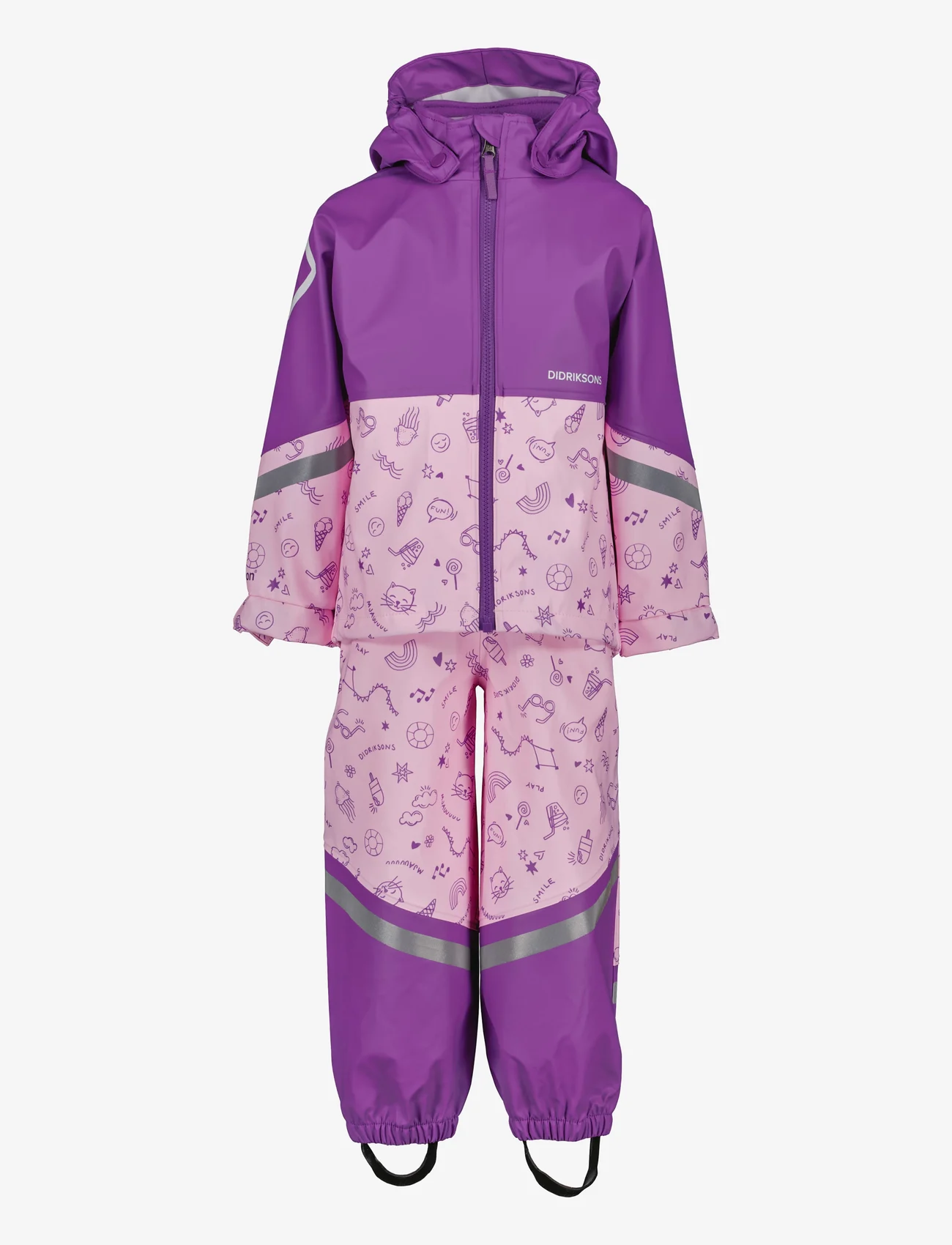 Didriksons - WATERMAN PR KIDS 8 - sadeasut - doodle orchid pink - 0