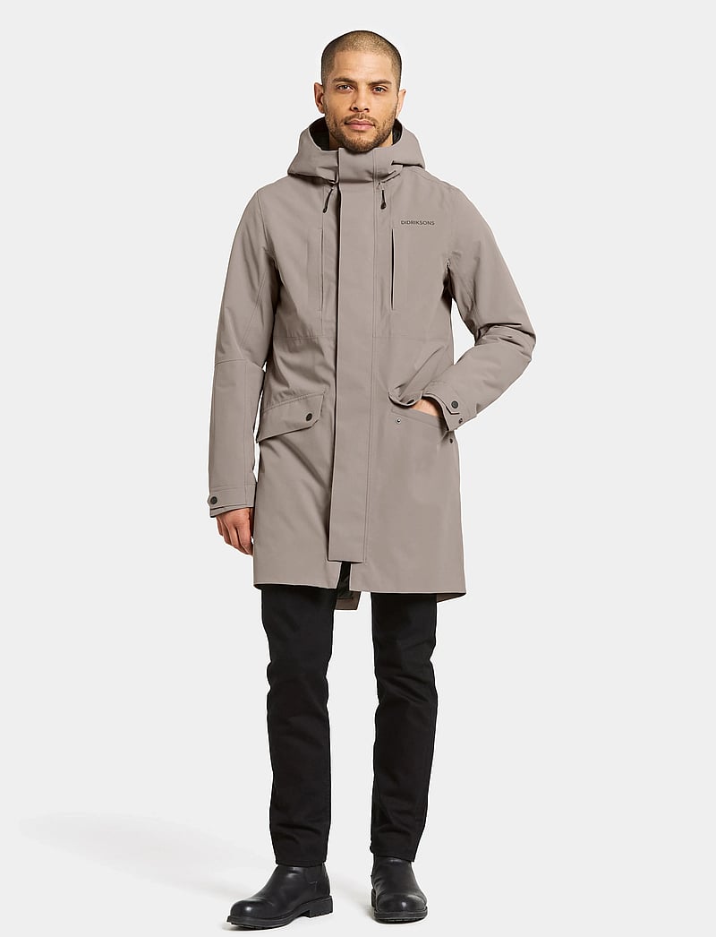 Didriksons - FALKE USX PARKA - parkasjackor - ash brown - 3