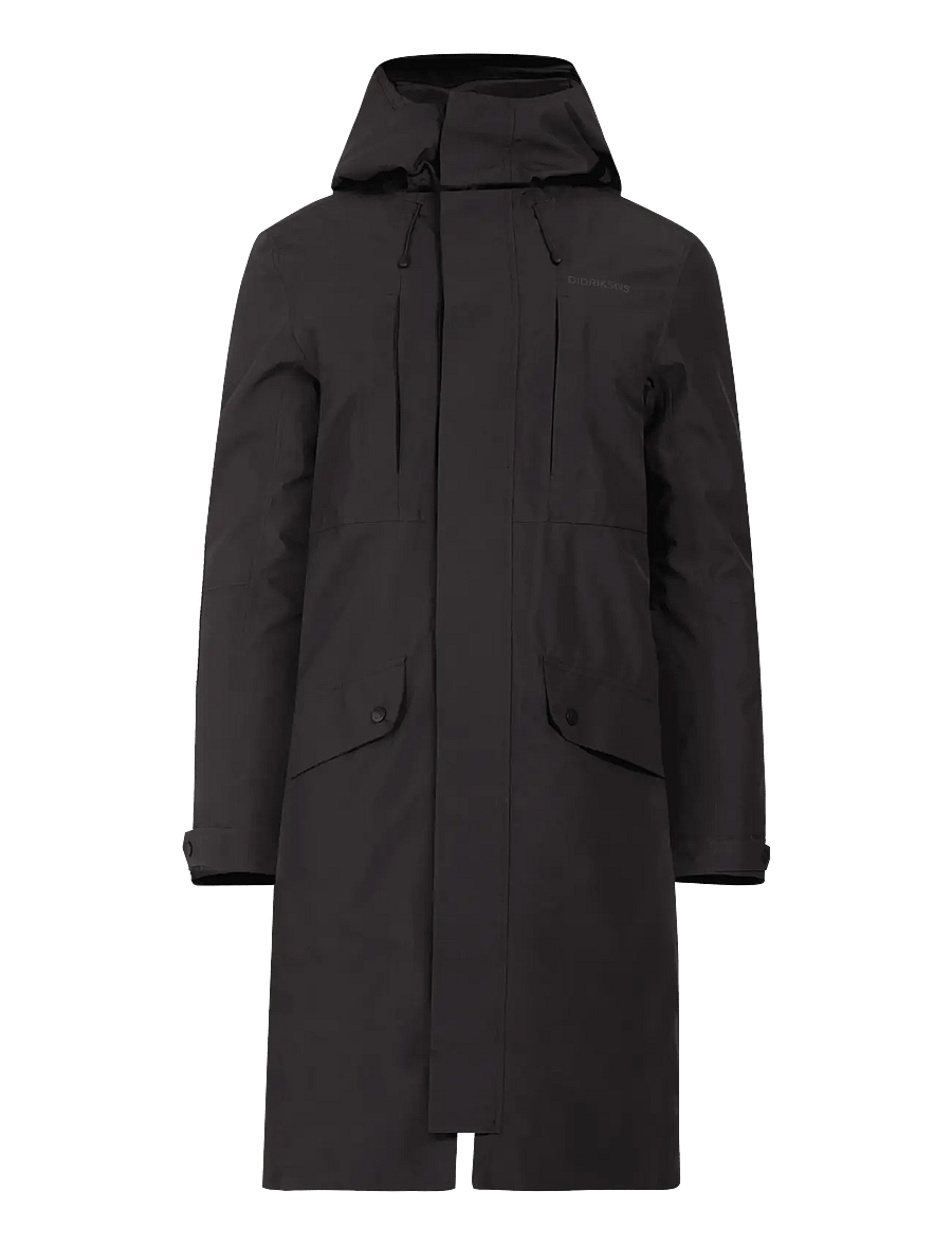 Didriksons - FALKE USX PARKA - parkasjackor - black - 1