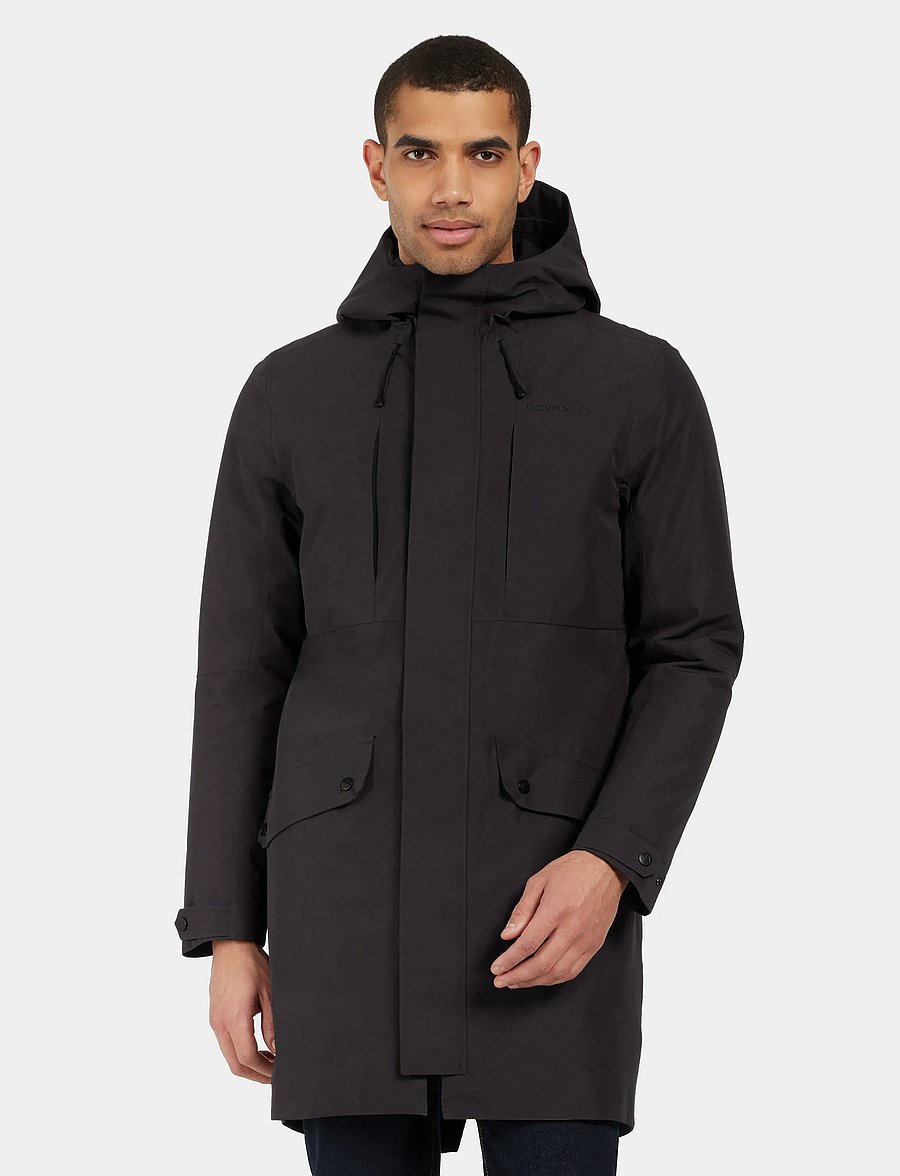 Didriksons - FALKE USX PARKA - parkasjackor - black - 0