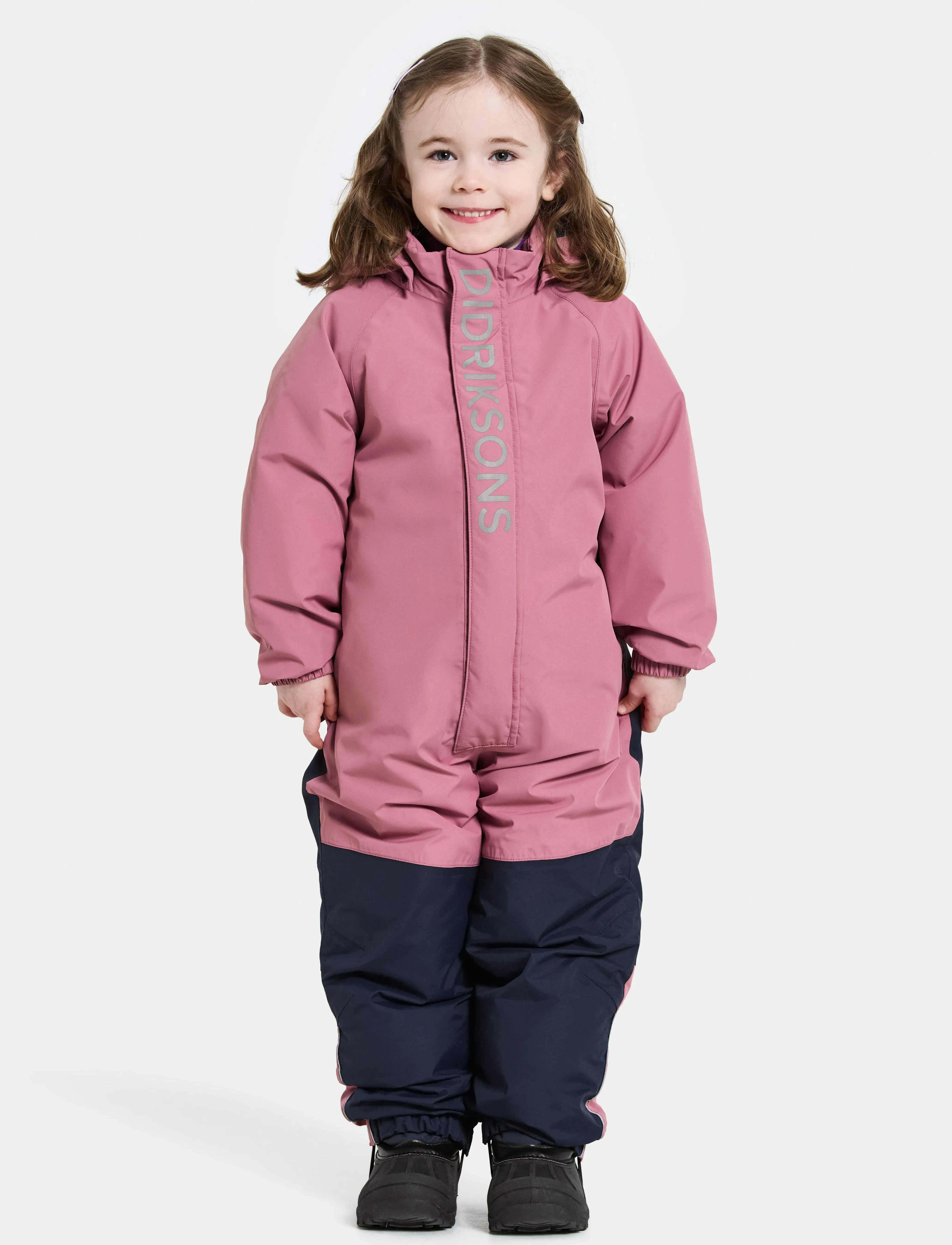 Didriksons Talvi Kids Cover, Børn, Børneflyverdragt, Pink, Str: 128