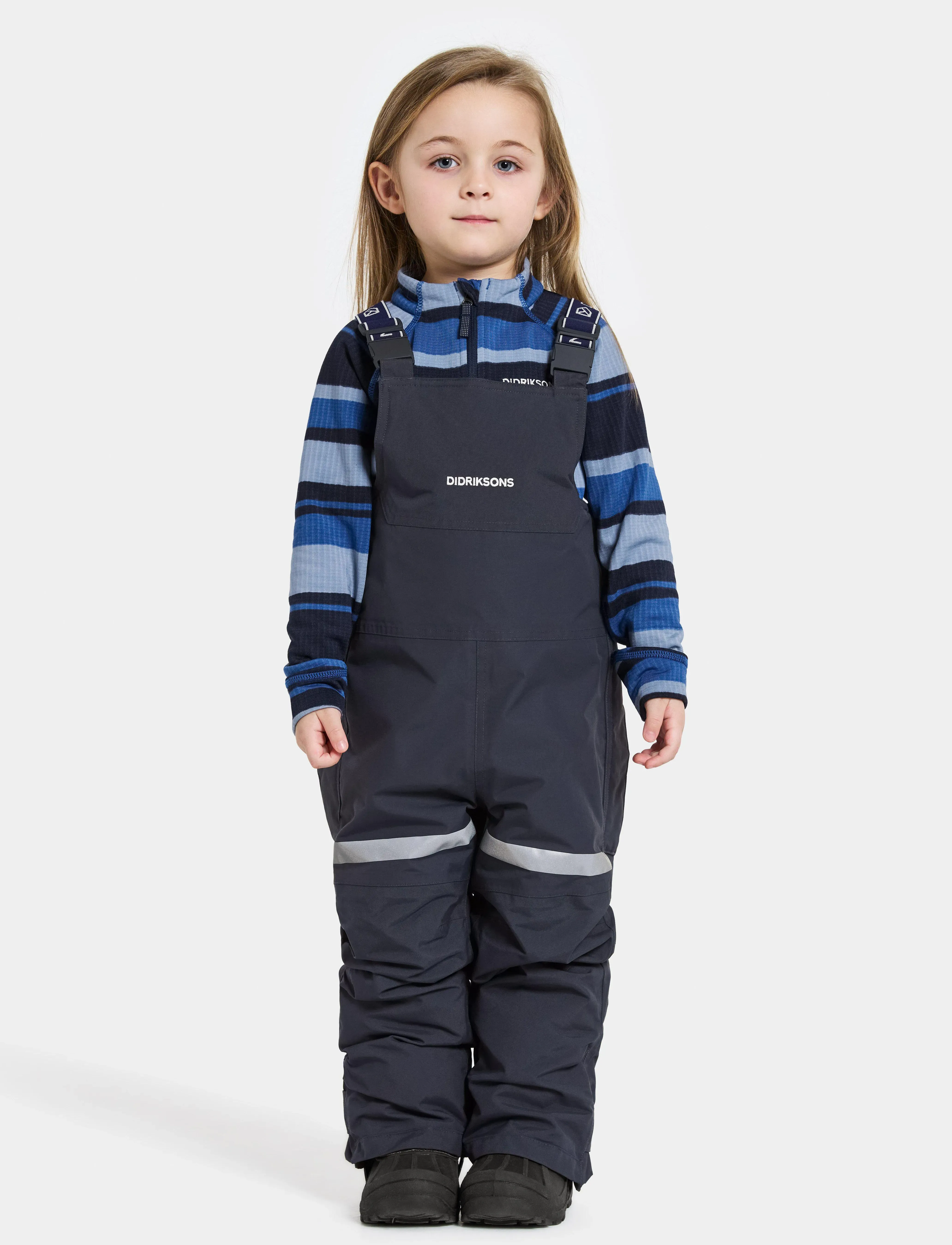 Didriksons Bjärven K Bib Pant 2, 92, Unterteile, Marineblau - Outdoor Pants, Kinder
