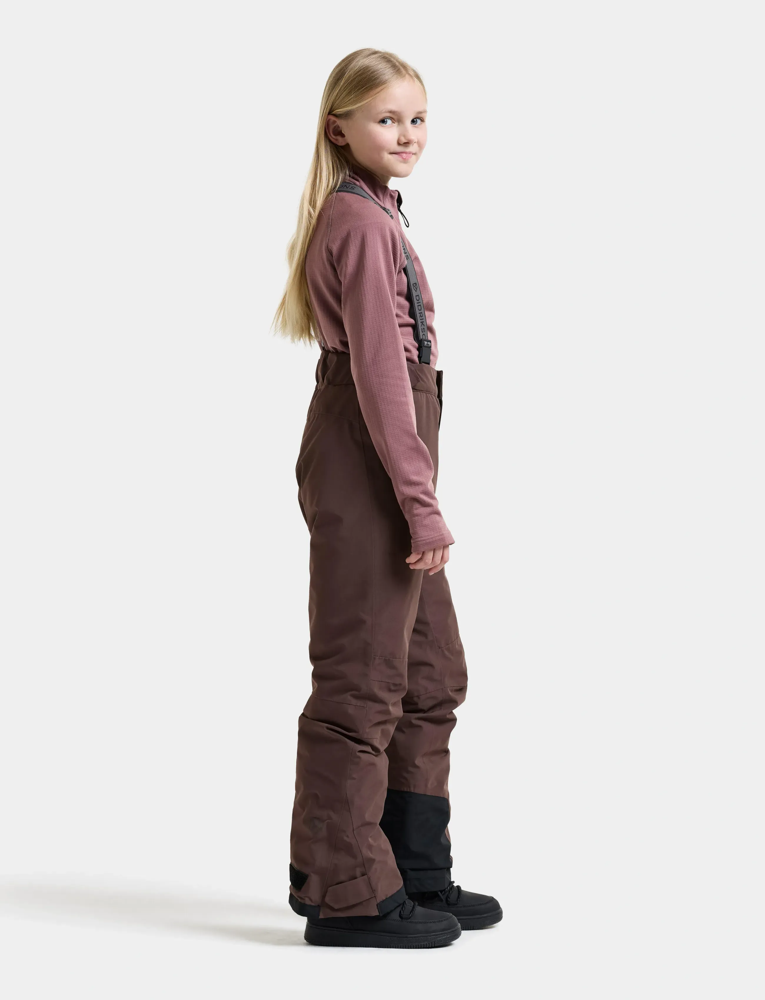 Didriksons - Dacit Kids' Pants - suusapüksid - shadow brown - 4