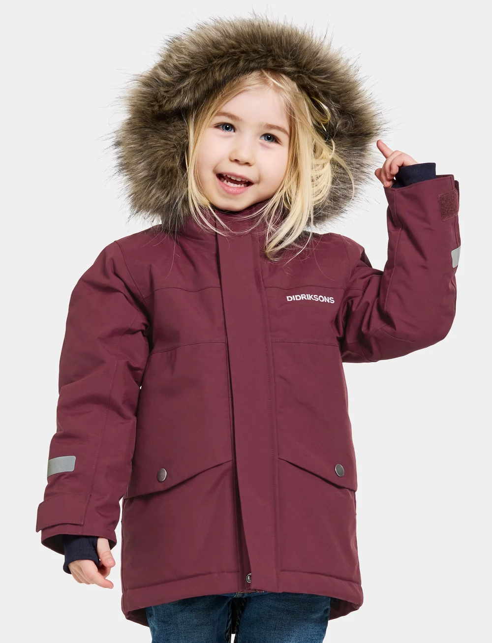 Didriksons - BJÄRVEN KIDS PARKA 3 - isolerade jackor - rusty wine - 0