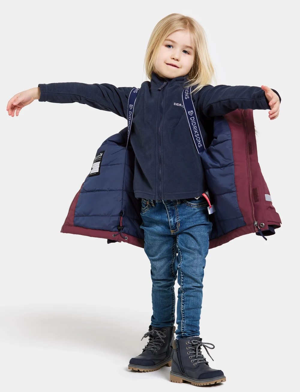 Didriksons - BJÄRVEN KIDS PARKA 3 - isolerade jackor - rusty wine - 5