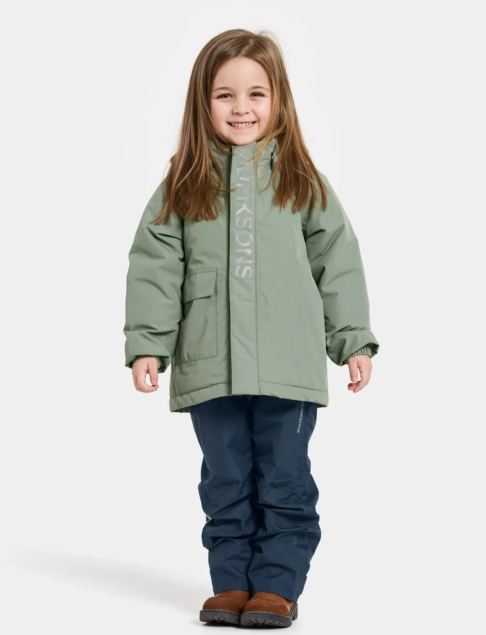 Didriksons - TALVI KIDS JKT - skijacken - light moss - 3