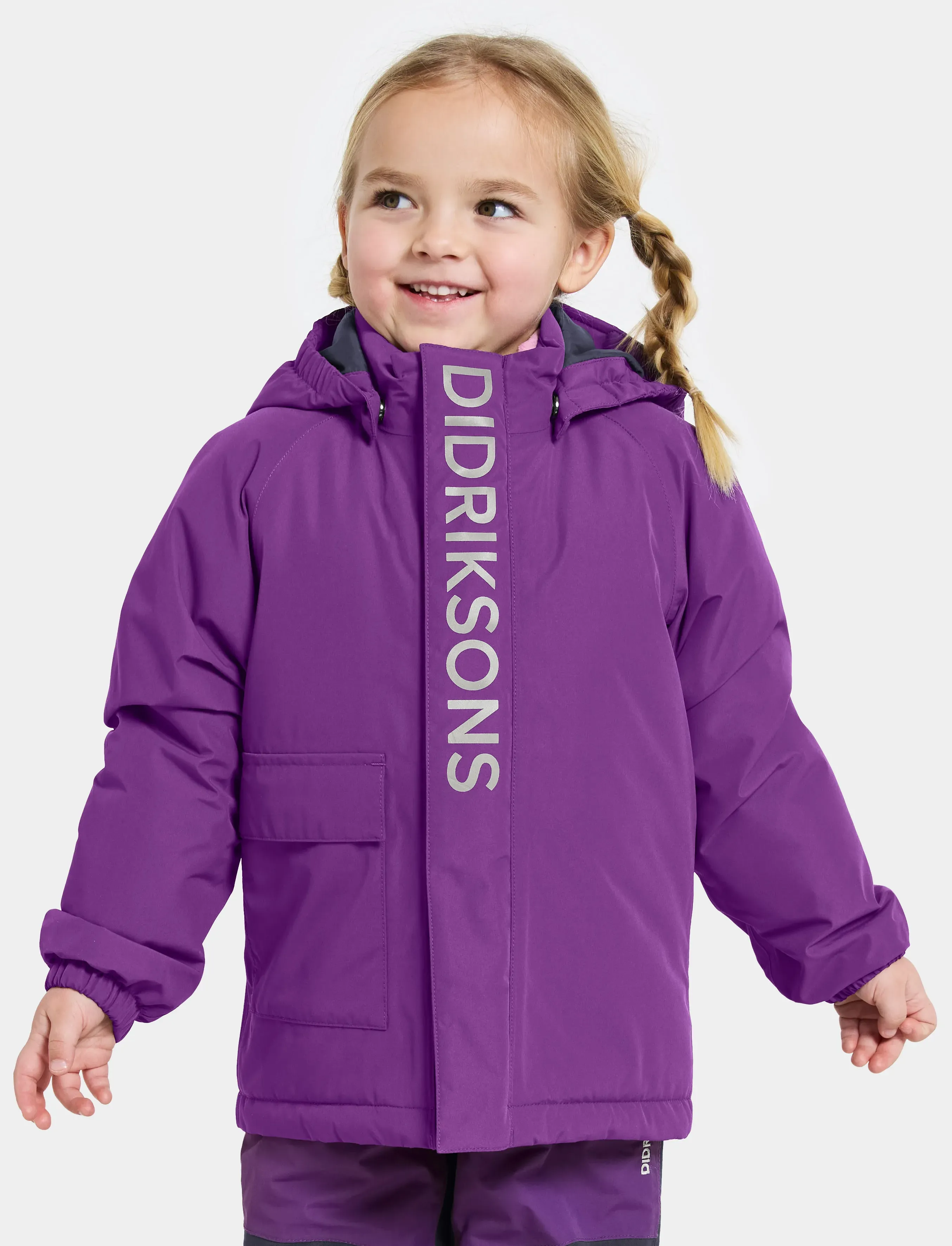 Didriksons Talvi Kids Jkt, Børn, Børne Vatteret Jakke, Lila, Str: 80