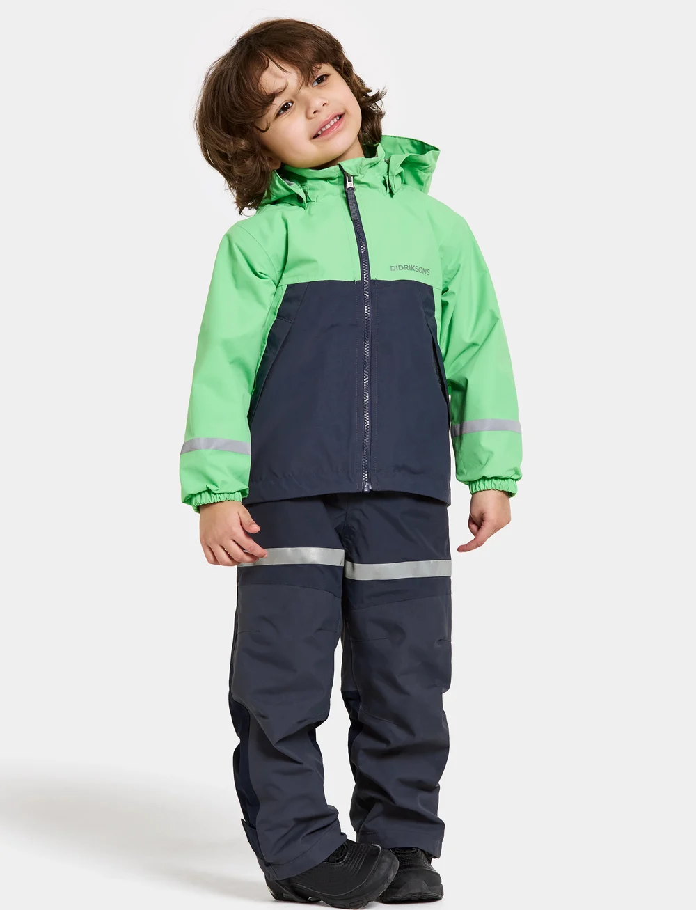 Didriksons - BLADET KIDS JKT - shell- & regenjacken - dusty lime - 0