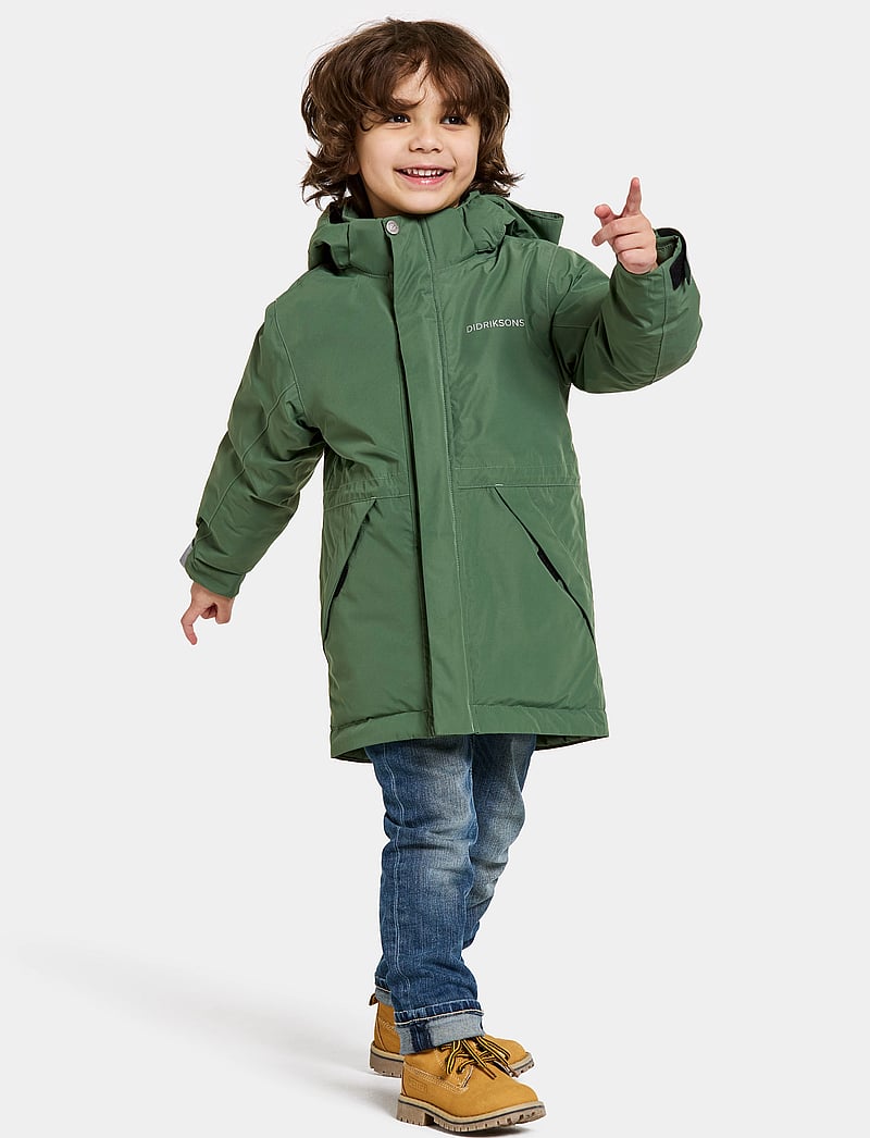 Didriksons - TUNDRAN KIDS PARKAS - jakas ar siltu oderi - pine green - 3
