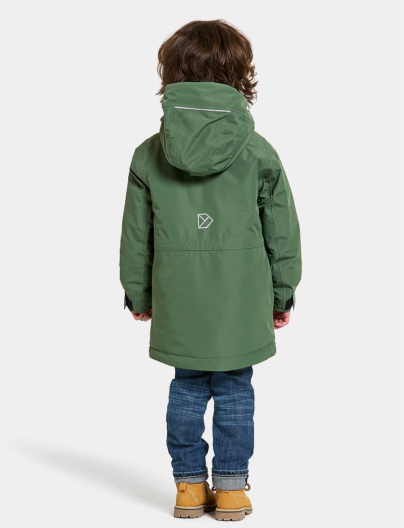 Didriksons - TUNDRAN KIDS PARKAS - jakas ar siltu oderi - pine green - 4