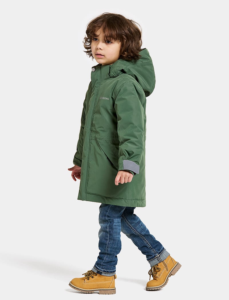 Didriksons - TUNDRAN KIDS PARKAS - jakas ar siltu oderi - pine green - 5