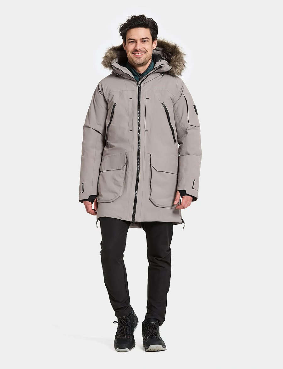 Didriksons - Zeus Parka - parka coats - ash brown - 3