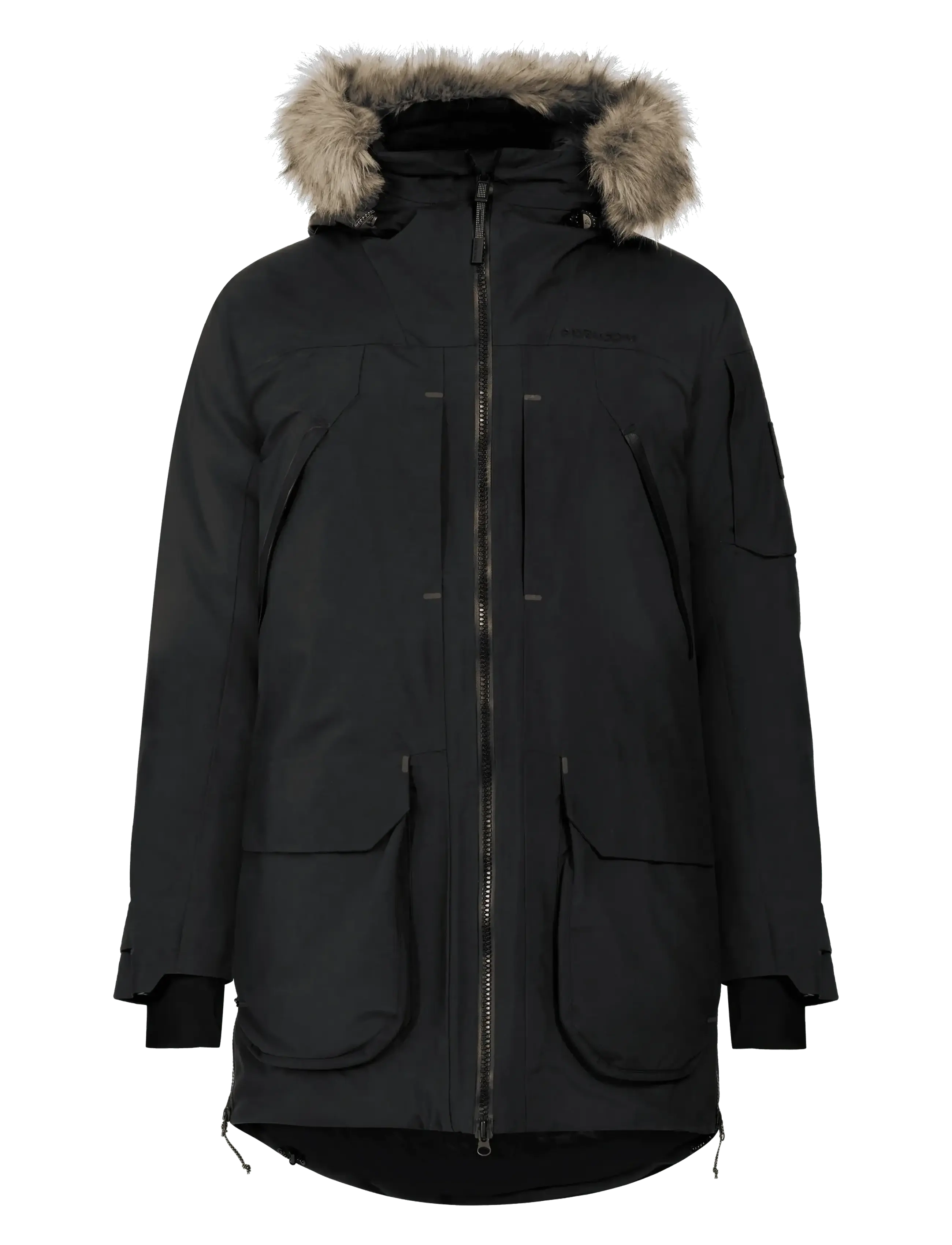 Didriksons Zeus Parka, Mænd, Pelsbesat Parka, Sort, Str: L