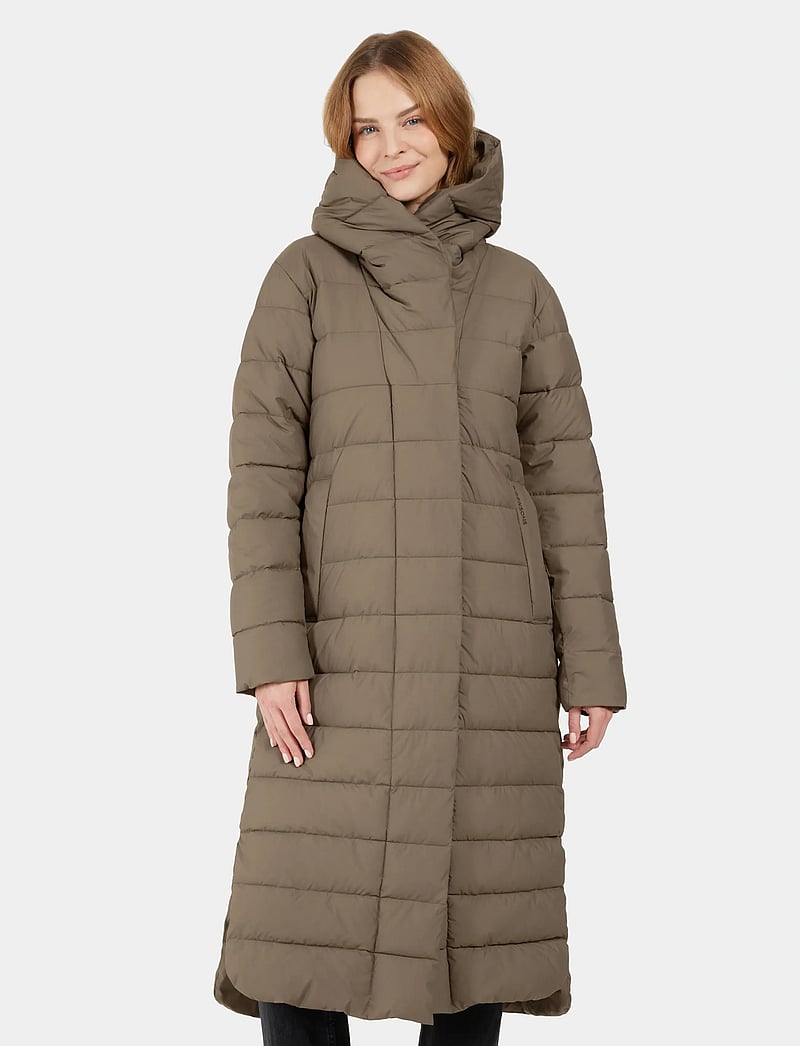 Didriksons - STELLA WNS PARKA L 5 - vinterjackor - walnut - 0