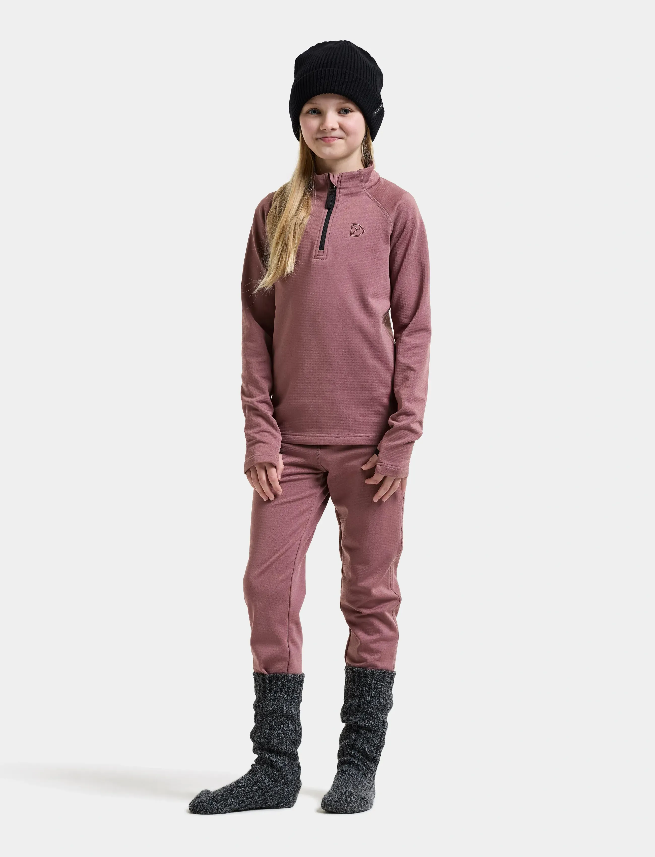 Didriksons - Yotta Kids' Set - underställsset - dulse pink - 0