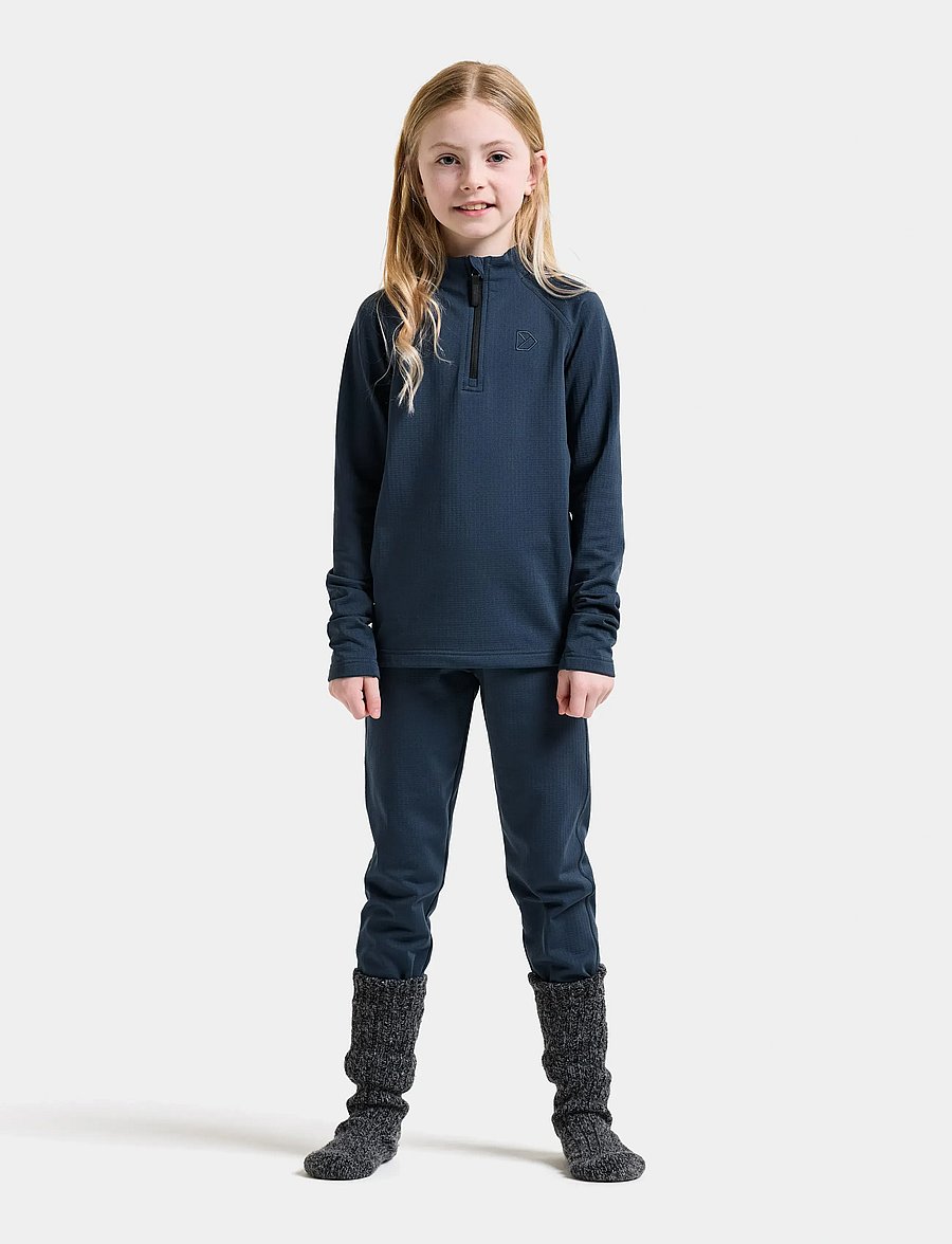 Didriksons - Yotta Kids' Set - underställsset - mountain blue - 0