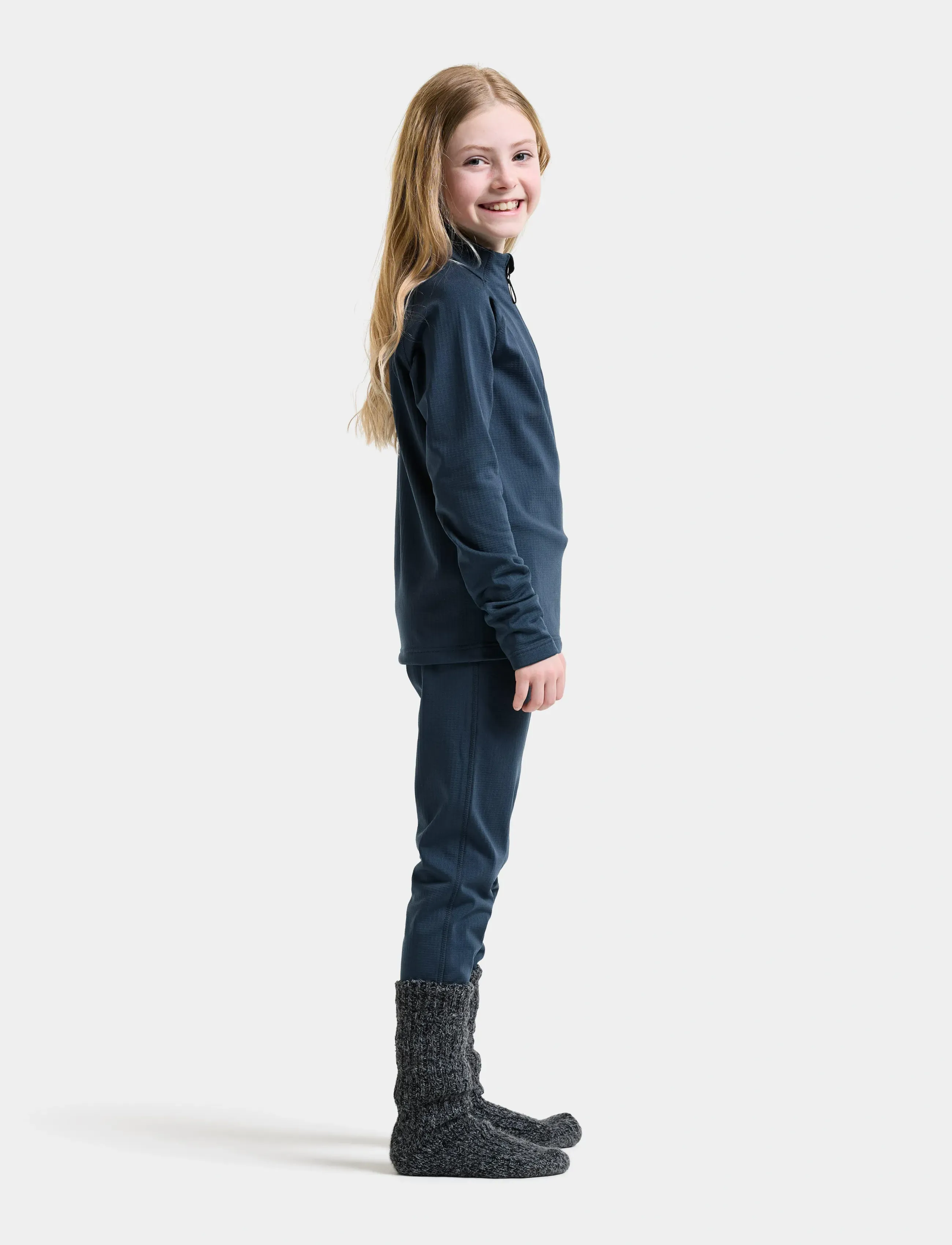 Didriksons - Yotta Kids' Set - underställsset - mountain blue - 4