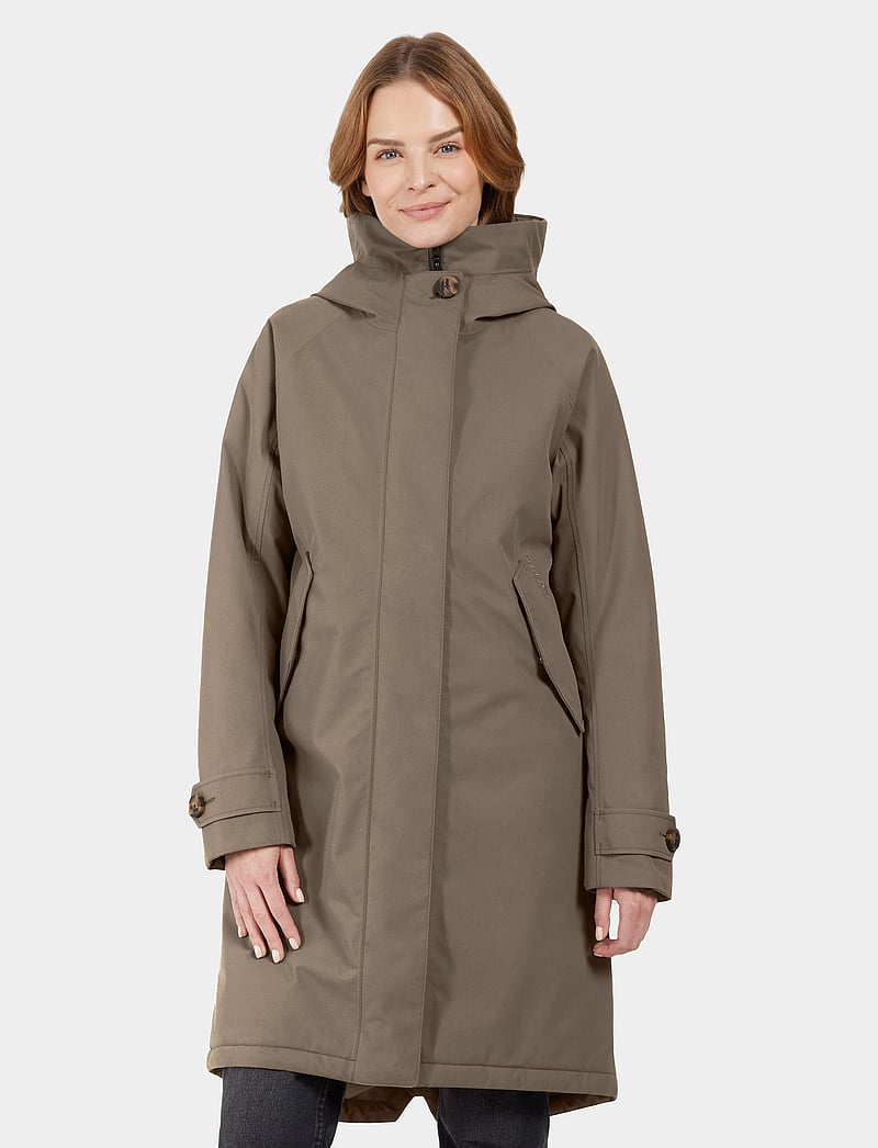 Didriksons - LUNA WNS PARKA 5 - joped - walnut - 0