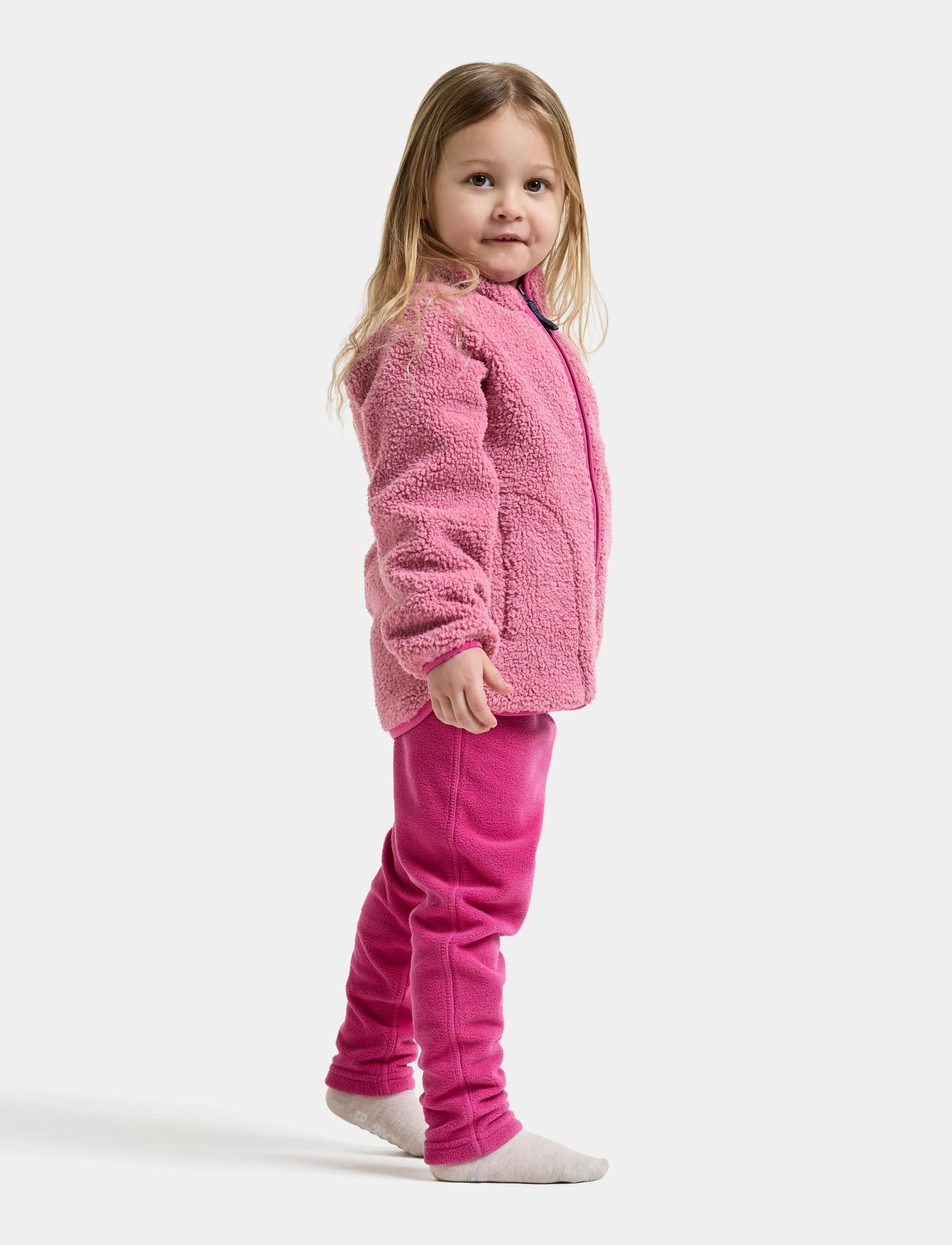 Didriksons - Gibbs Kids' Full-Zip - paksud joped - heather pink/cactus pink - 3
