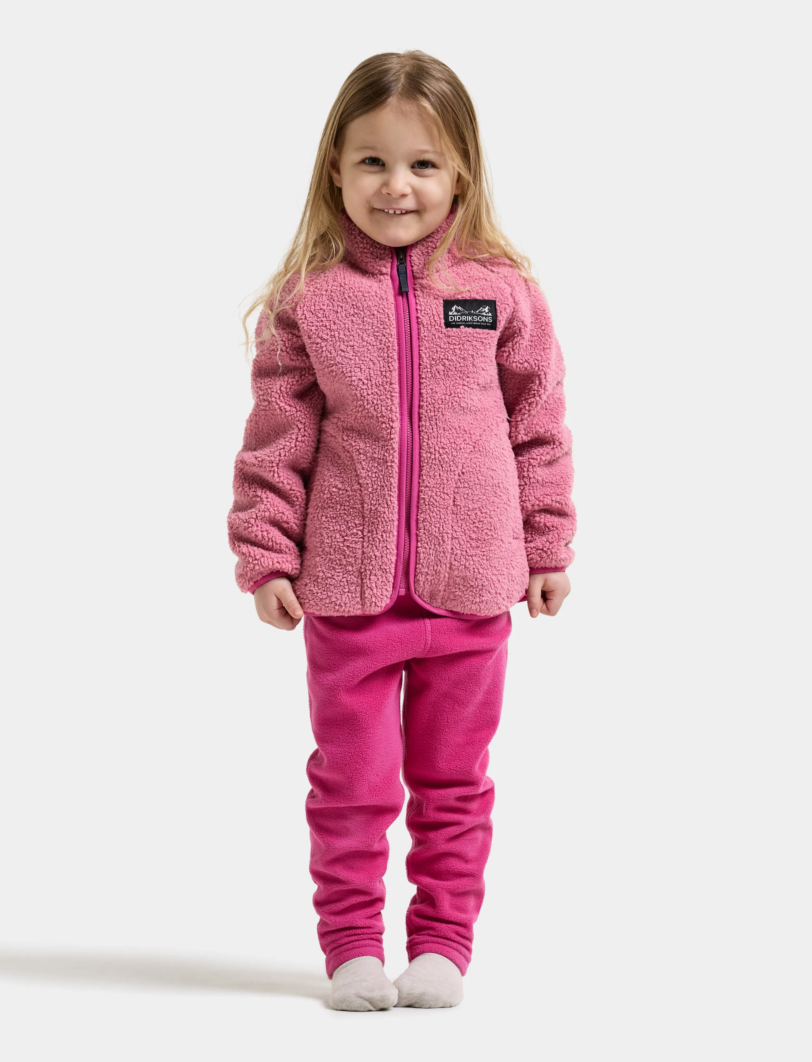 Didriksons - Gibbs Kids' Full-Zip - paksud joped - heather pink/cactus pink - 5