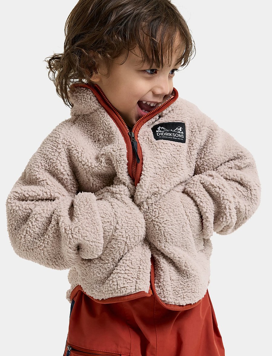 Didriksons - Gibbs Kids' Full-Zip - paksud joped - beach beige/rust - 0
