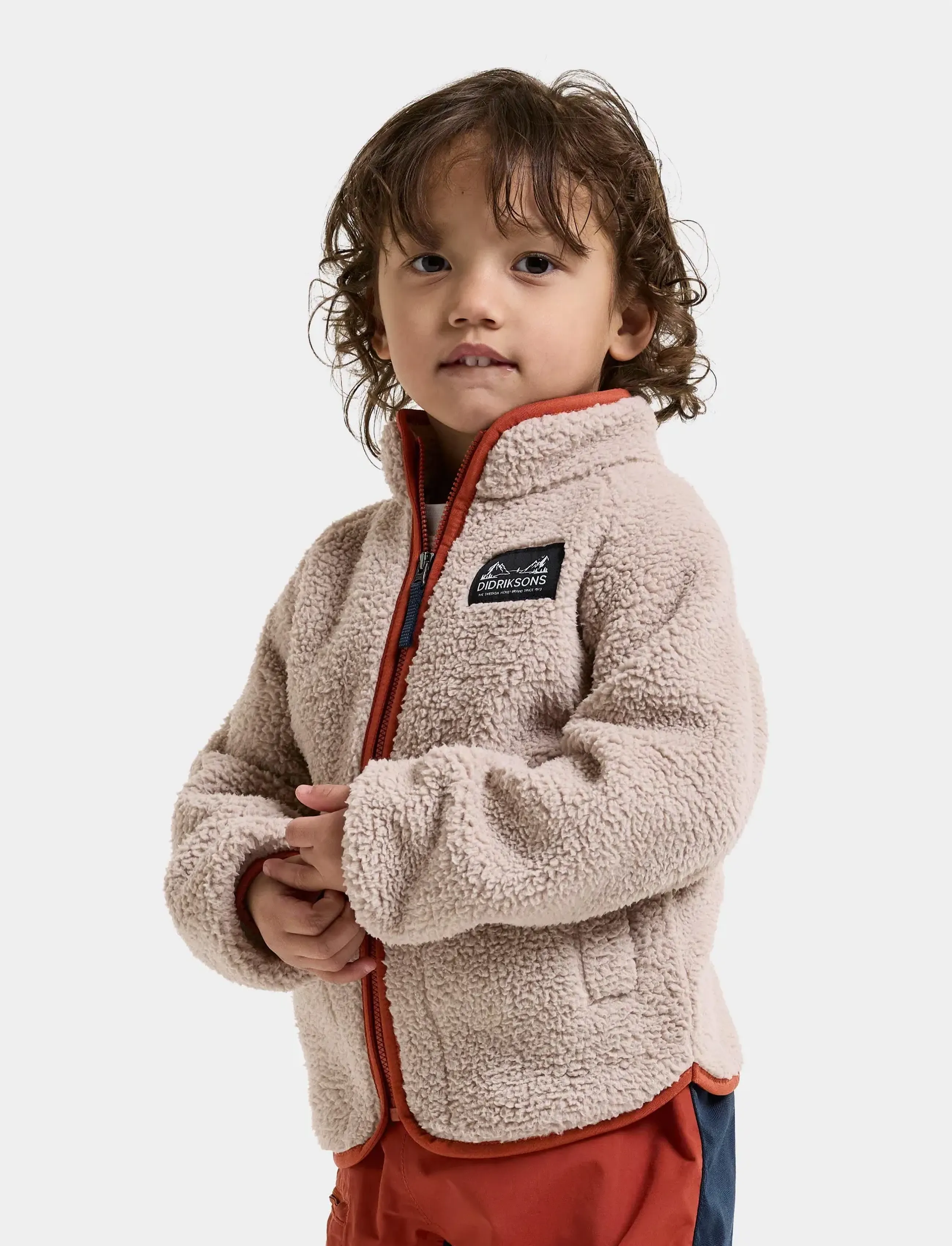 Didriksons - Gibbs Kids' Full-Zip - paksud joped - beach beige/rust - 4