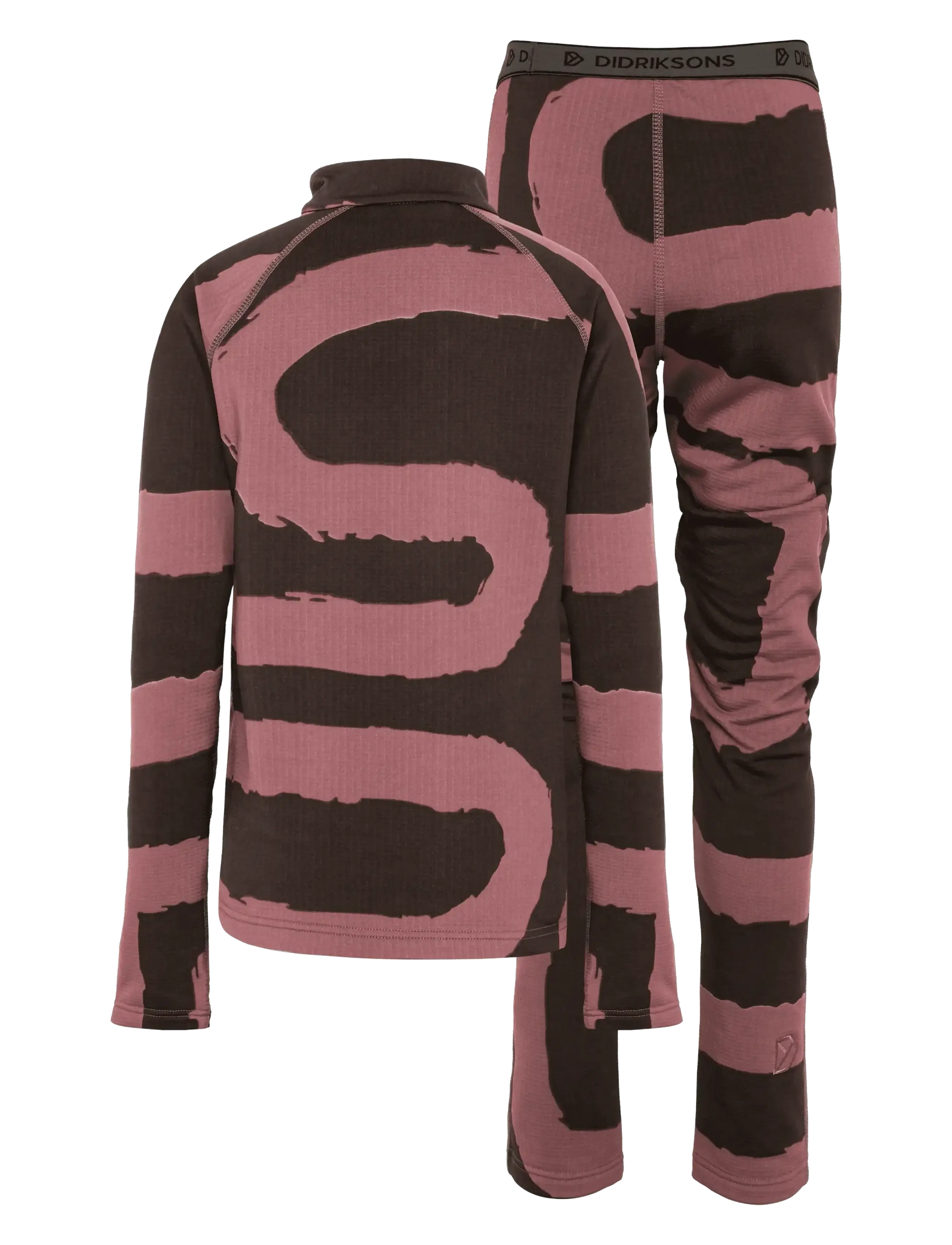 Didriksons - Yotta Printed Kids' Set - underställsset - path dulse pink - 2