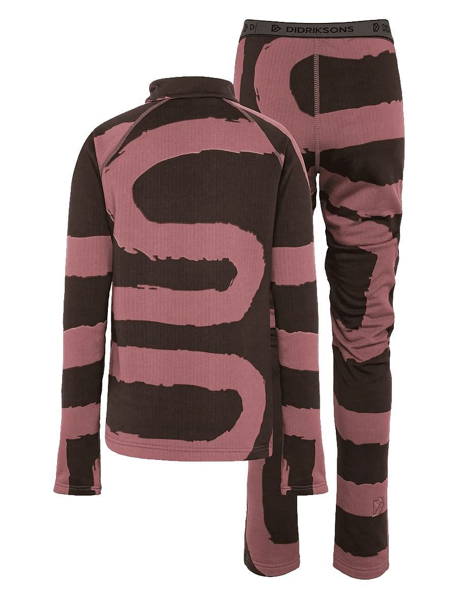 Didriksons - Yotta Printed Kids' Set - underställsset - path dulse pink - 2