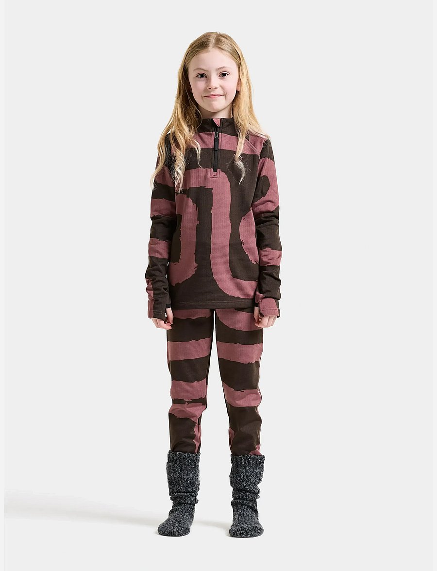 Didriksons - Yotta Printed Kids' Set - underställsset - path dulse pink - 0