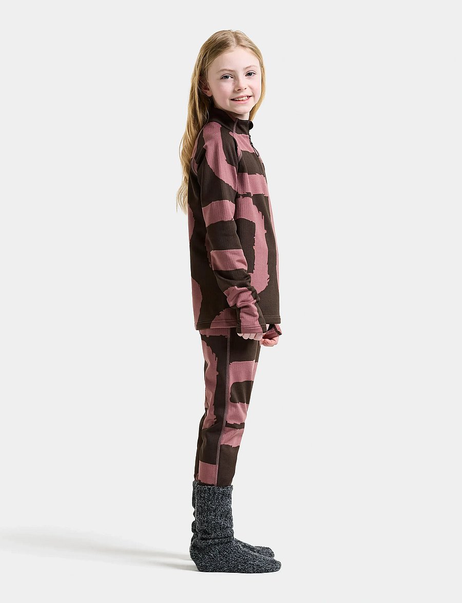 Didriksons - Yotta Printed Kids' Set - underställsset - path dulse pink - 4