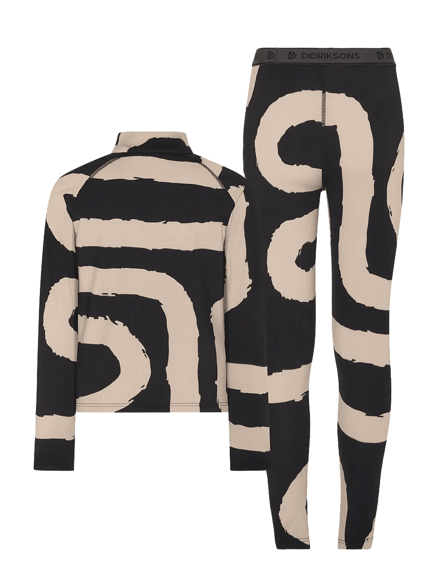 Didriksons - Yotta Printed Kids' Set - 2-delat set - path l black - 2