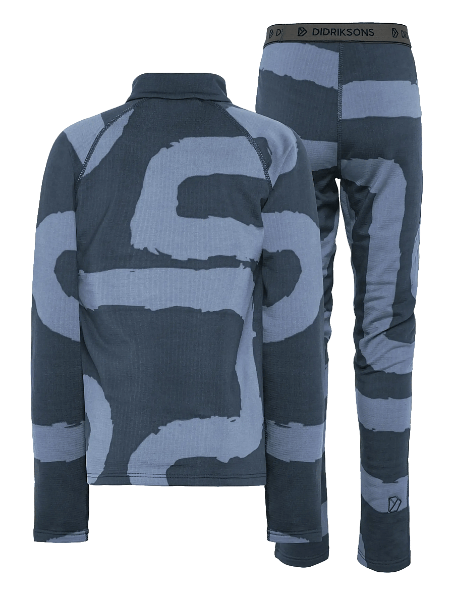 Didriksons - Yotta Printed Kids' Set - underställsset - path mountain blue - 2