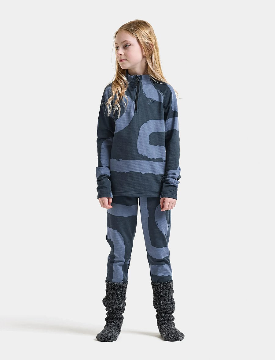 Didriksons - Yotta Printed Kids' Set - underställsset - path mountain blue - 0