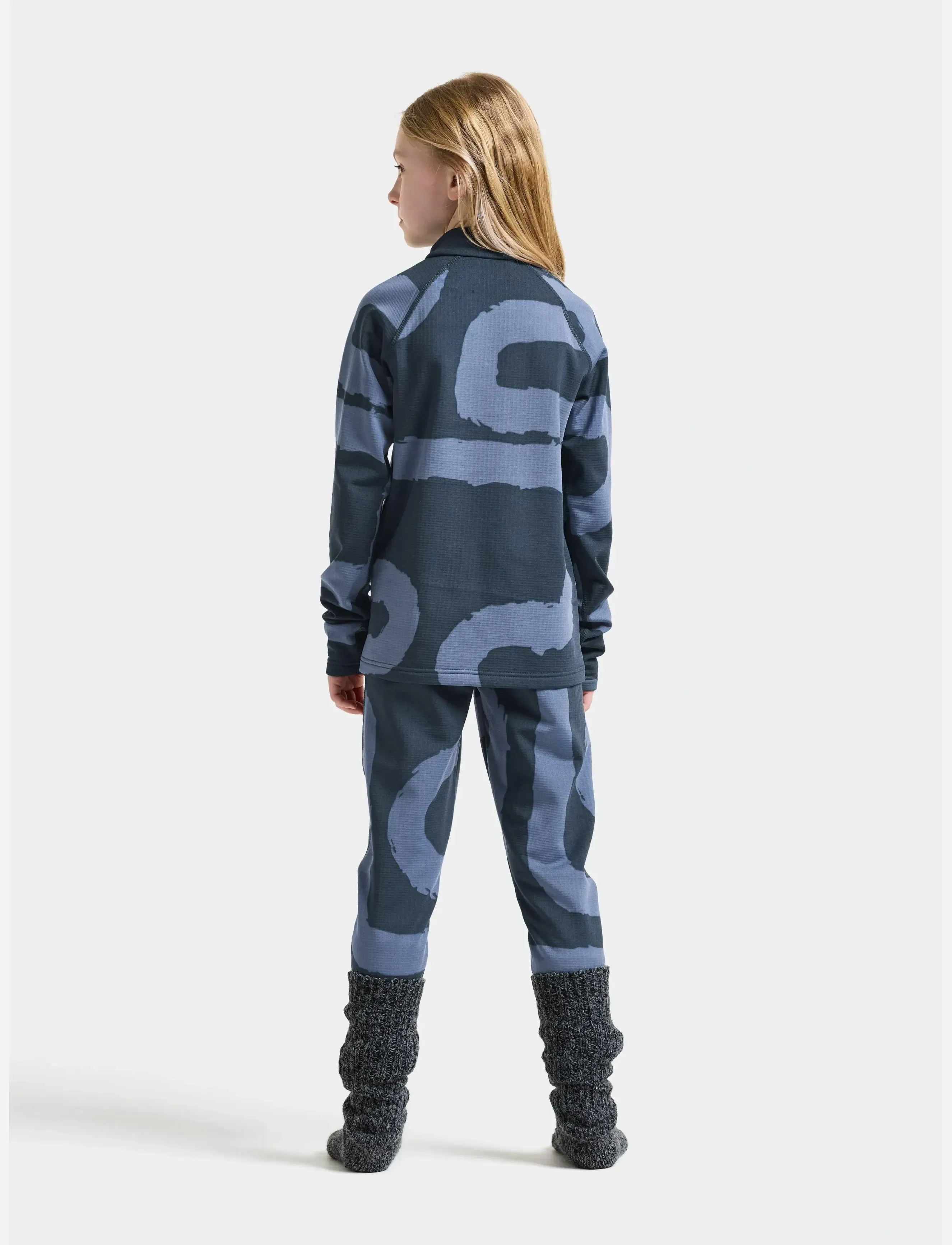Didriksons - Yotta Printed Kids' Set - underställsset - path mountain blue - 3
