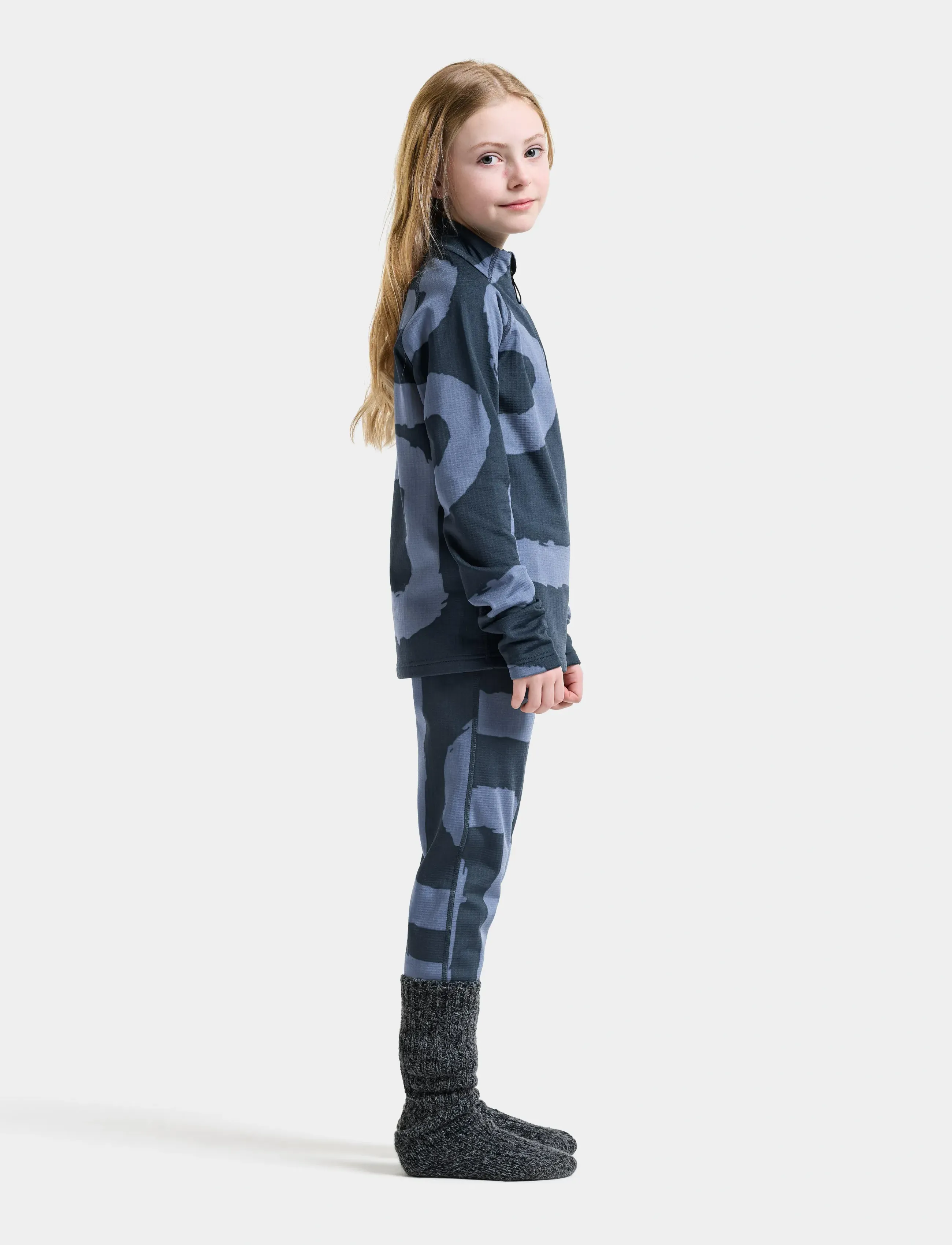 Didriksons - Yotta Printed Kids' Set - underställsset - path mountain blue - 4