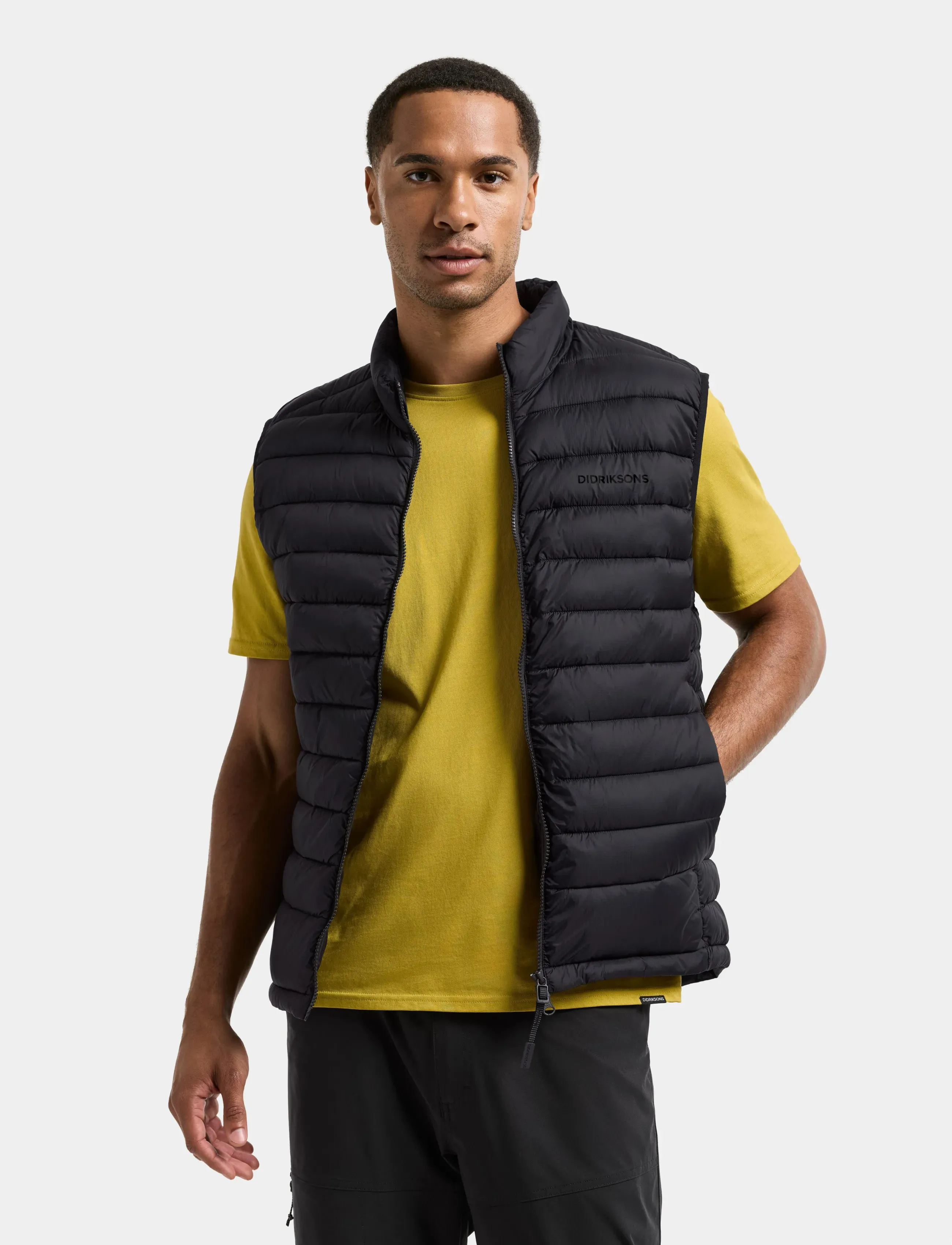 Didriksons Marino Usx Vest, XL, Black, Overtøj > Veste, Herre