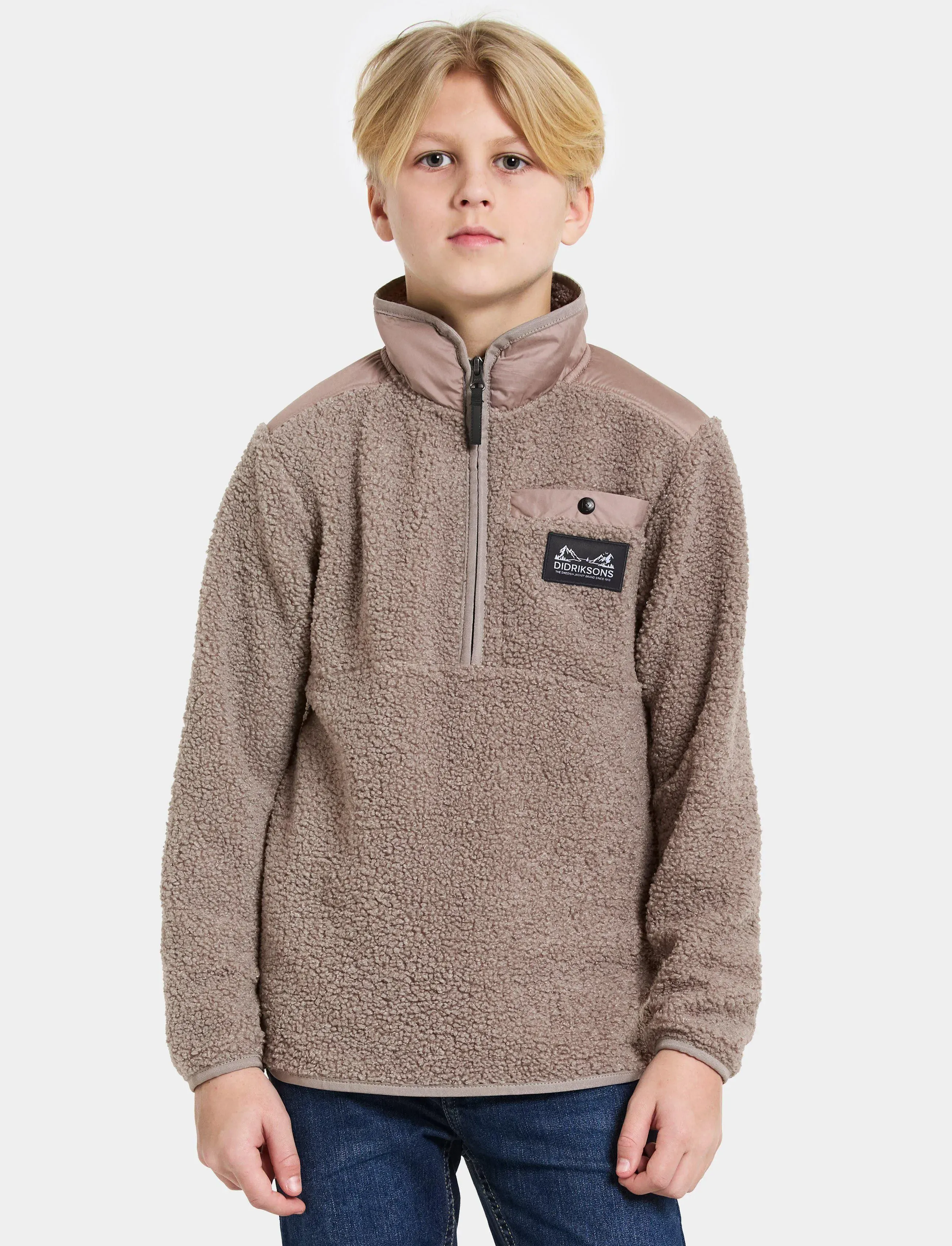 Didriksons EXA KIDS HALF Z - Sweatshirts & Hettegensere - ASH BROWN / beige