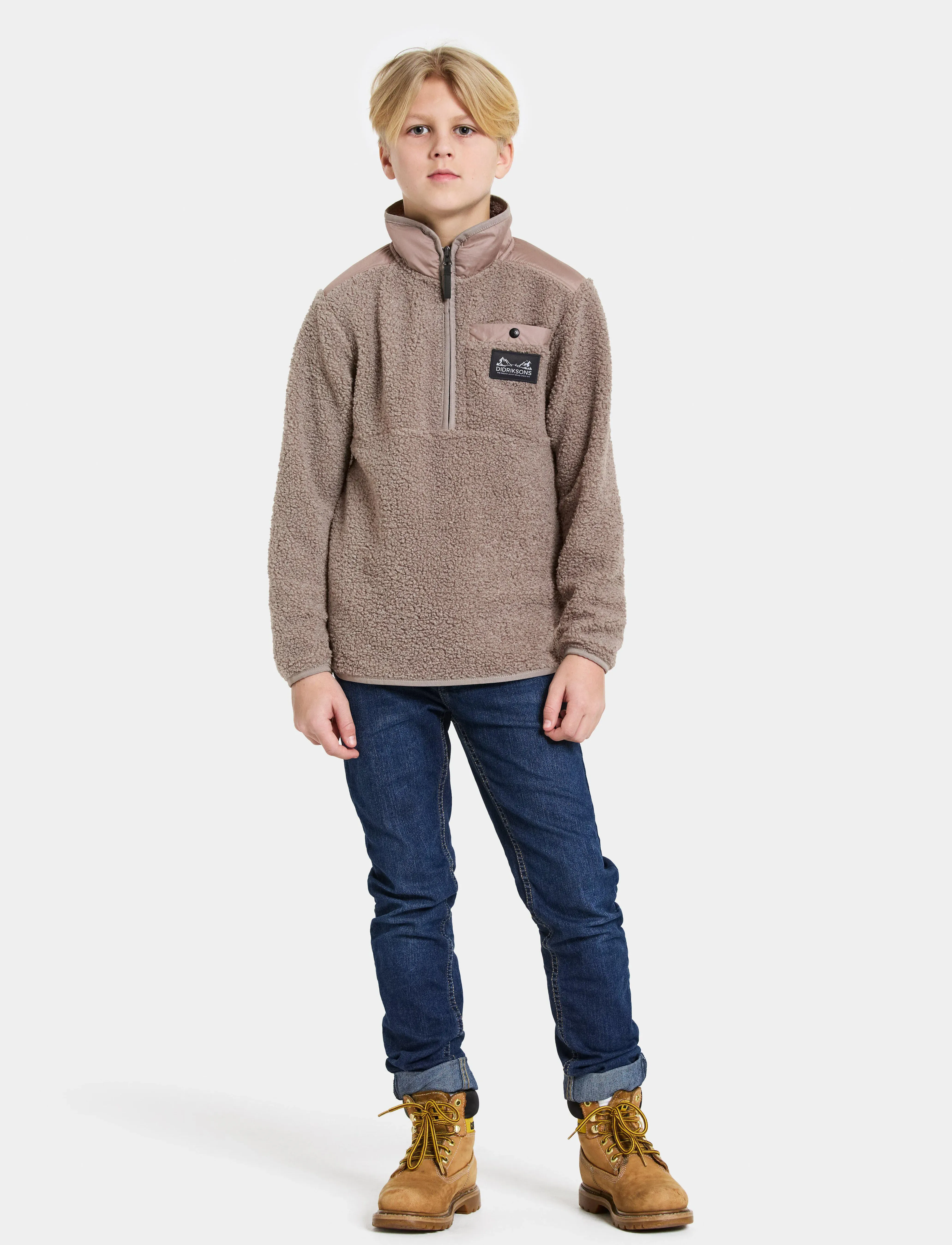 Didriksons - EXA KIDS HALF Z - sweatshirts - ash brown - 3